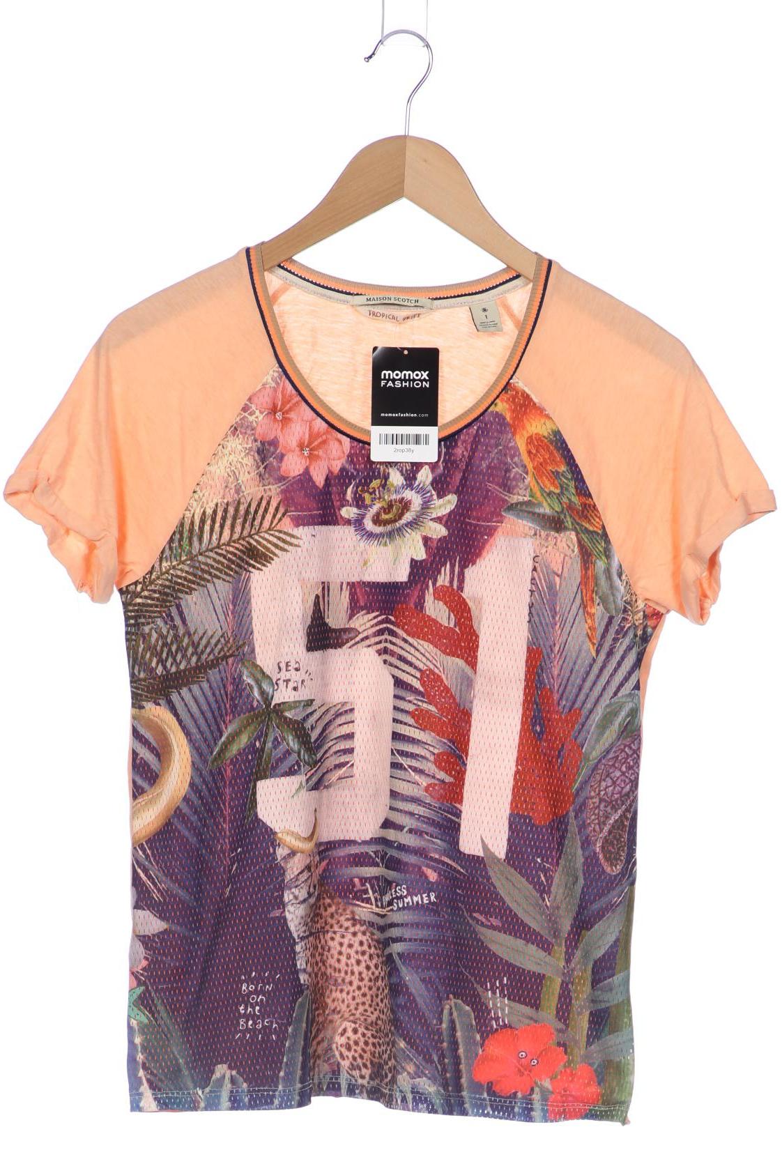 

Maison Scotch Damen T-Shirt, orange, Gr. 36