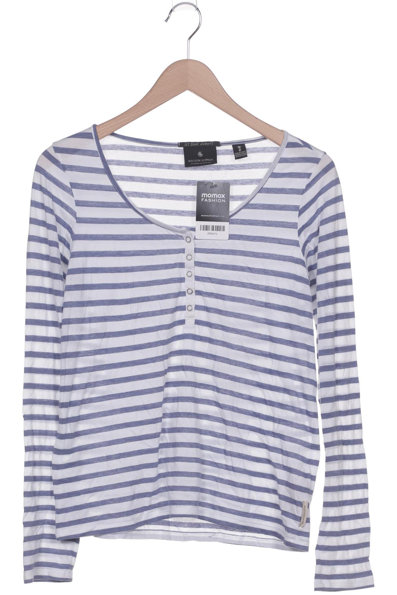 

Maison Scotch Damen Langarmshirt, weiß, Gr. 38