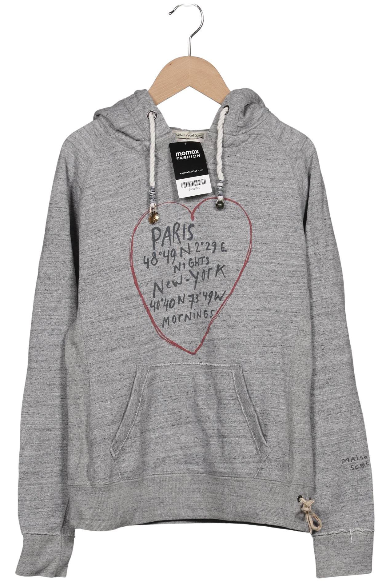 

Maison Scotch Damen Kapuzenpullover, grau, Gr. 36