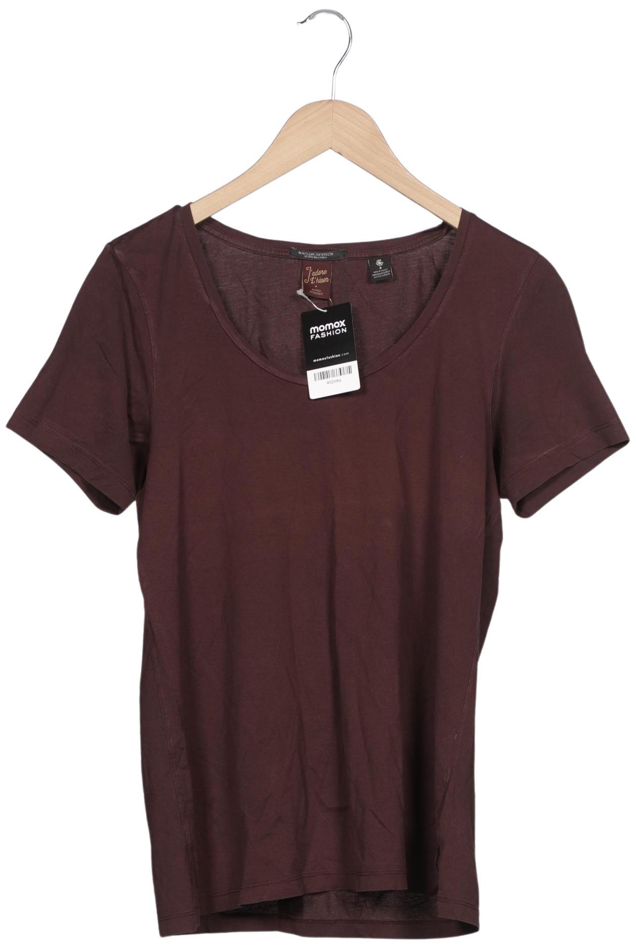

Maison Scotch Damen T-Shirt, bordeaux, Gr. 40
