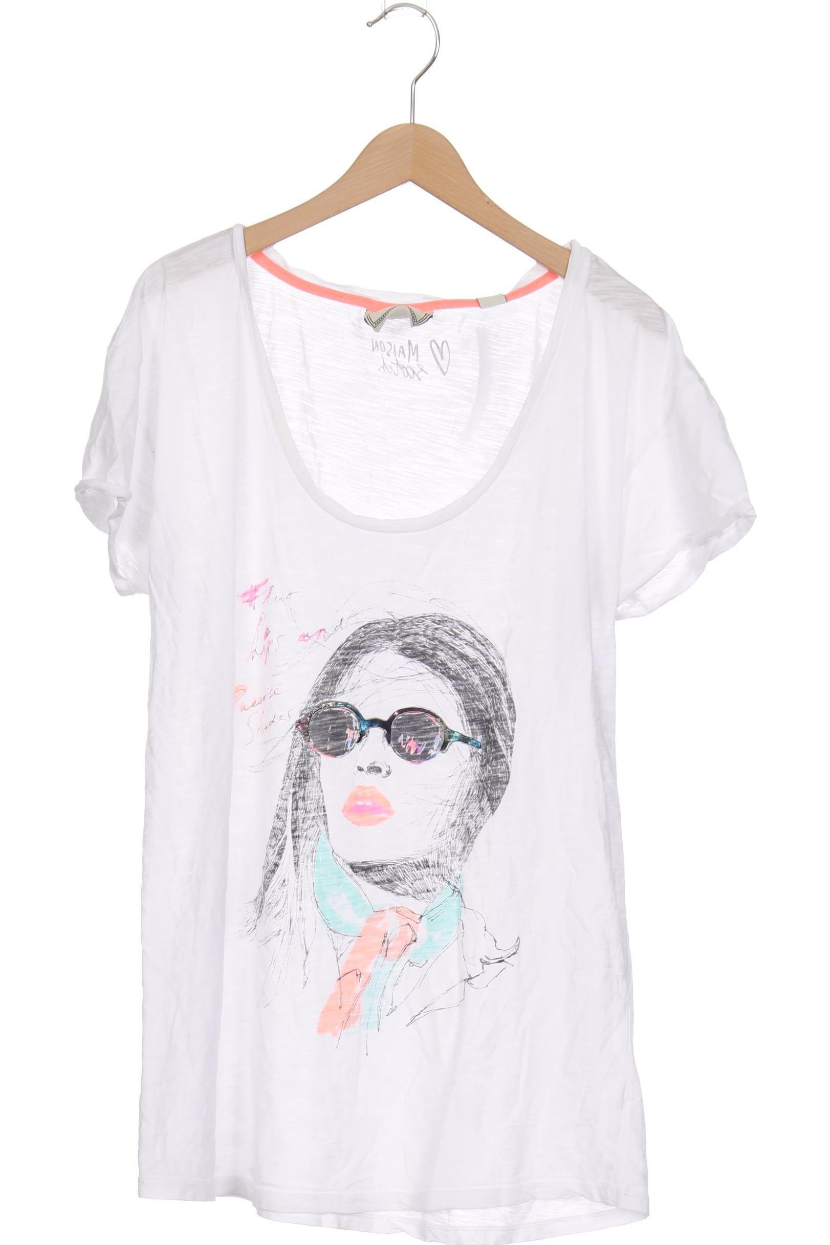 

Maison Scotch Damen T-Shirt, weiß, Gr. 38