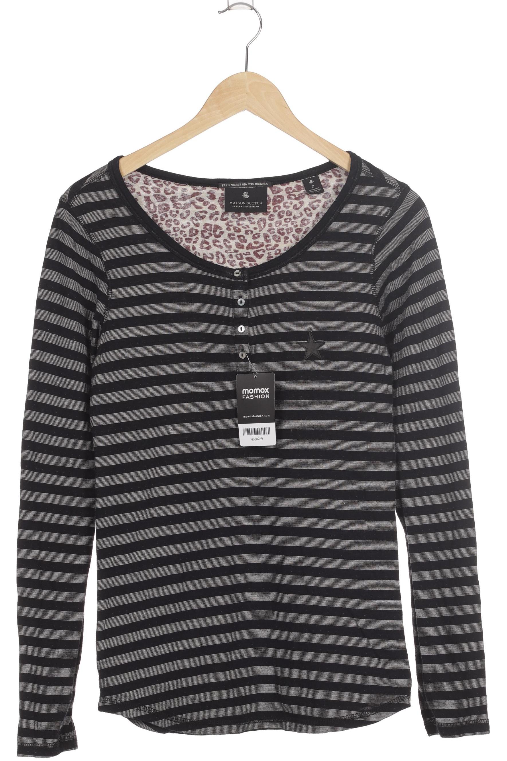 

Maison Scotch Damen Langarmshirt, schwarz, Gr. 38