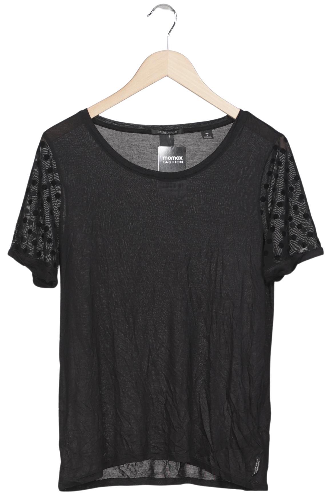 

Maison Scotch Damen T-Shirt, schwarz, Gr. 38