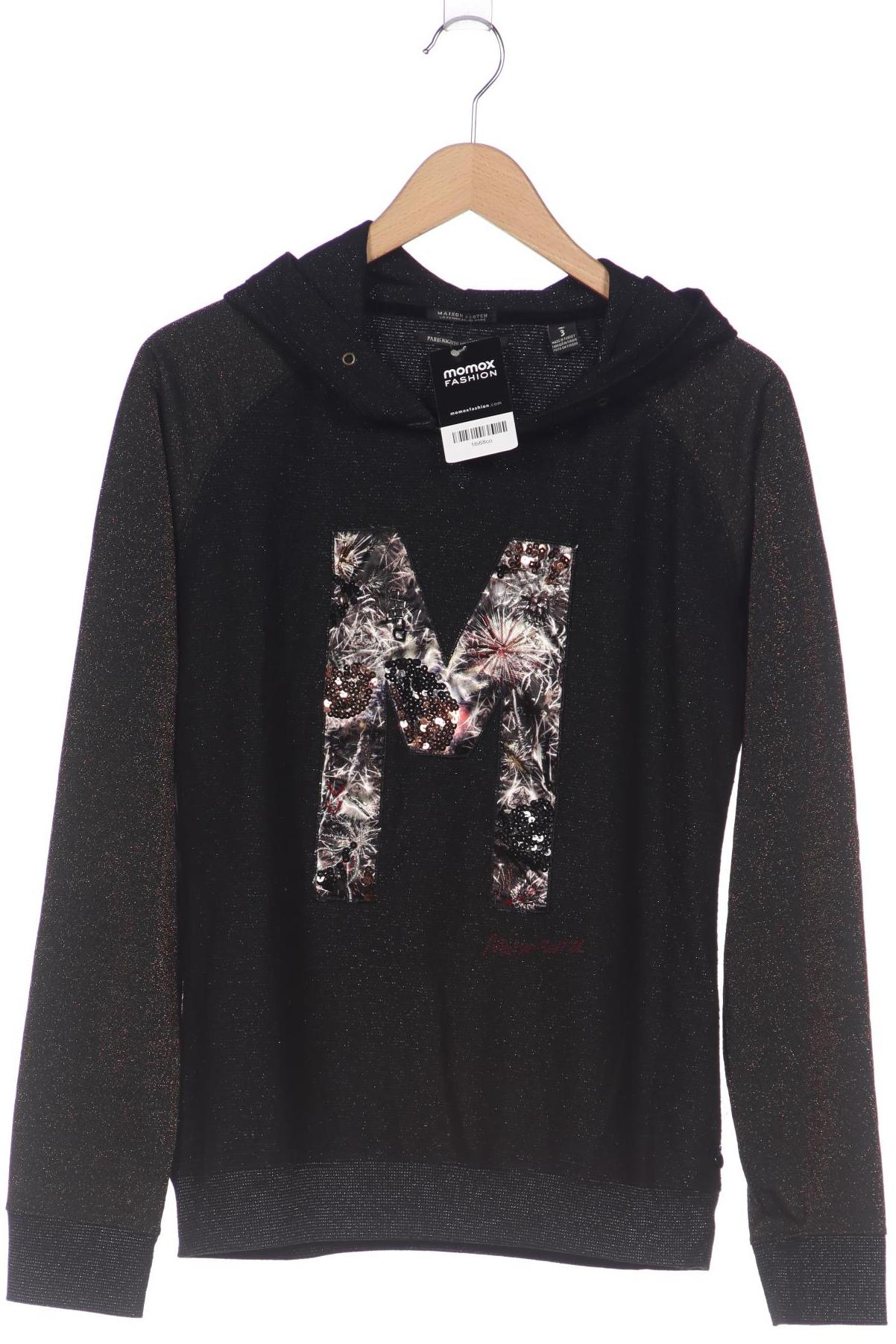 

Maison Scotch Damen Kapuzenpullover, schwarz, Gr. 40