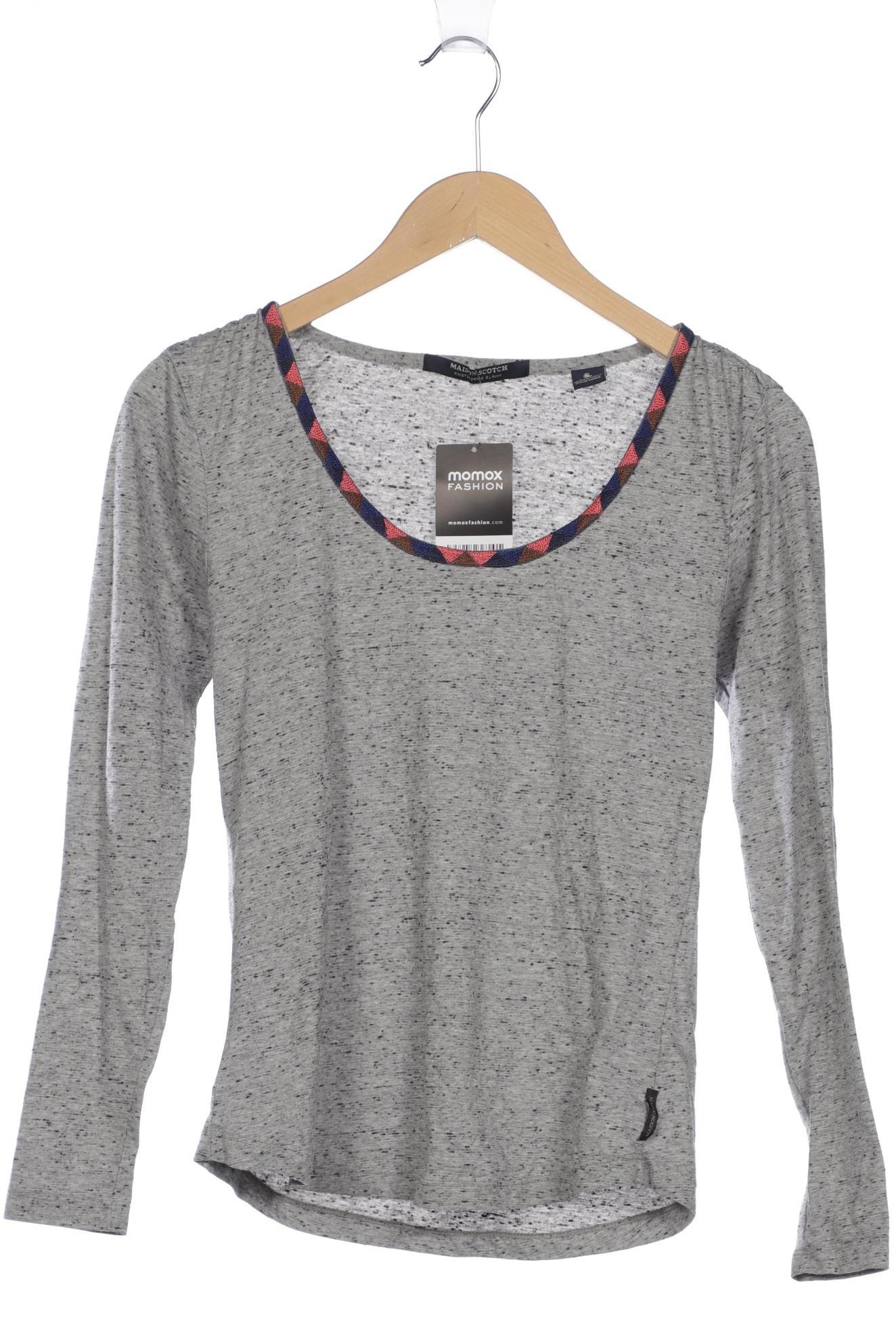 

Maison Scotch Damen Langarmshirt, grau, Gr. 34