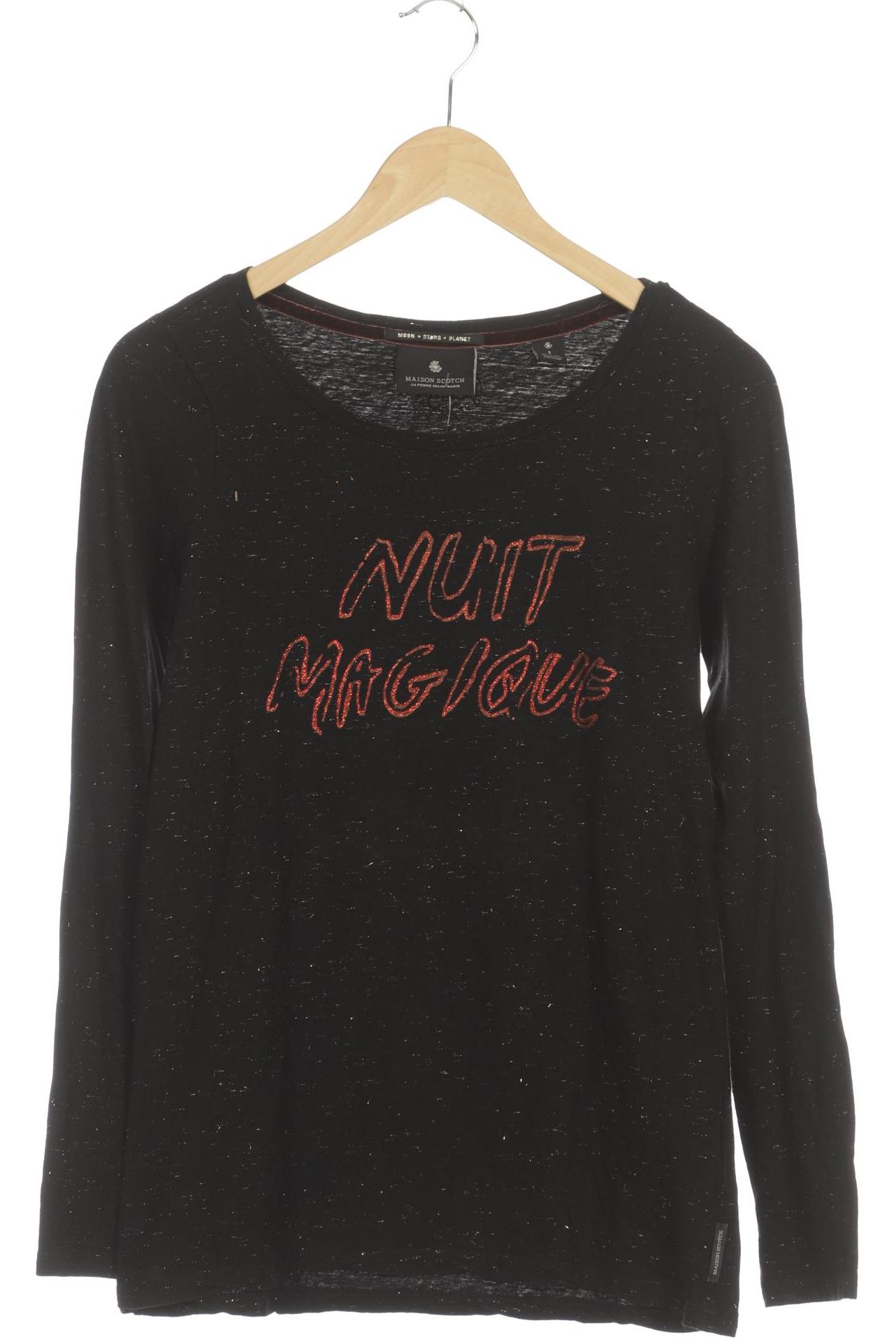 

Maison Scotch Damen Langarmshirt, schwarz, Gr. 36