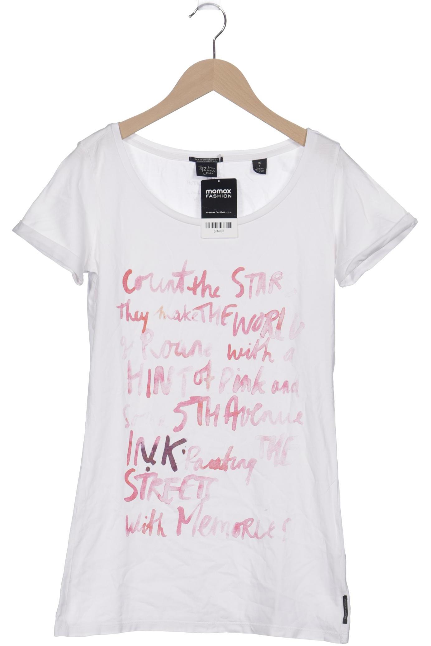 

Maison Scotch Damen T-Shirt, weiß, Gr. 36