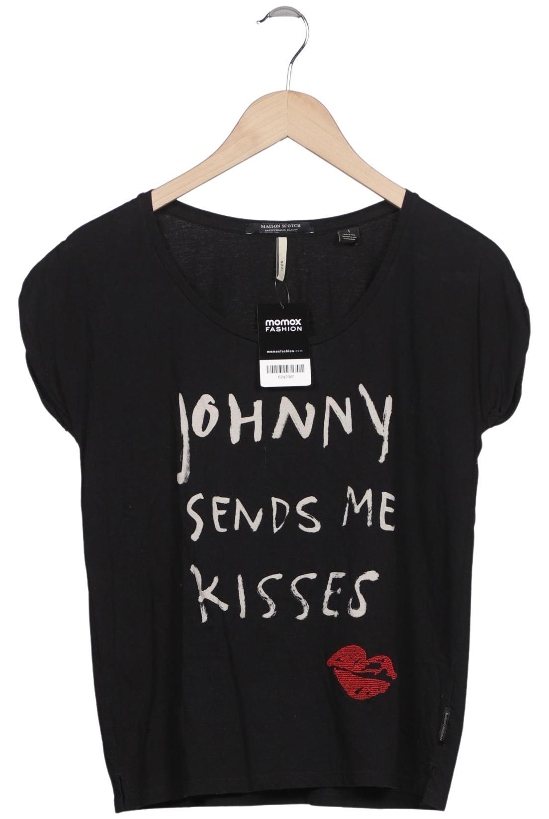 

Maison Scotch Damen T-Shirt, schwarz, Gr. 36