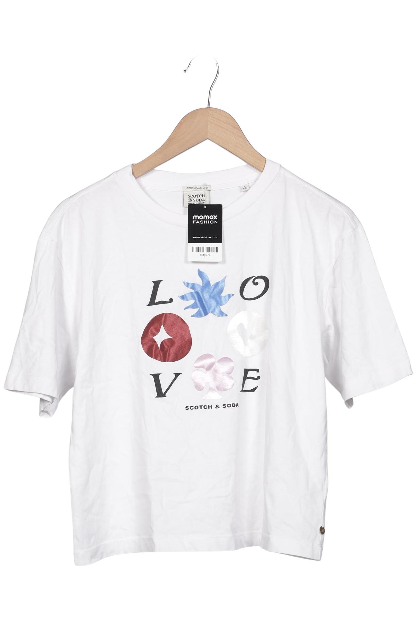 

Maison Scotch Damen T-Shirt, weiß, Gr. 36