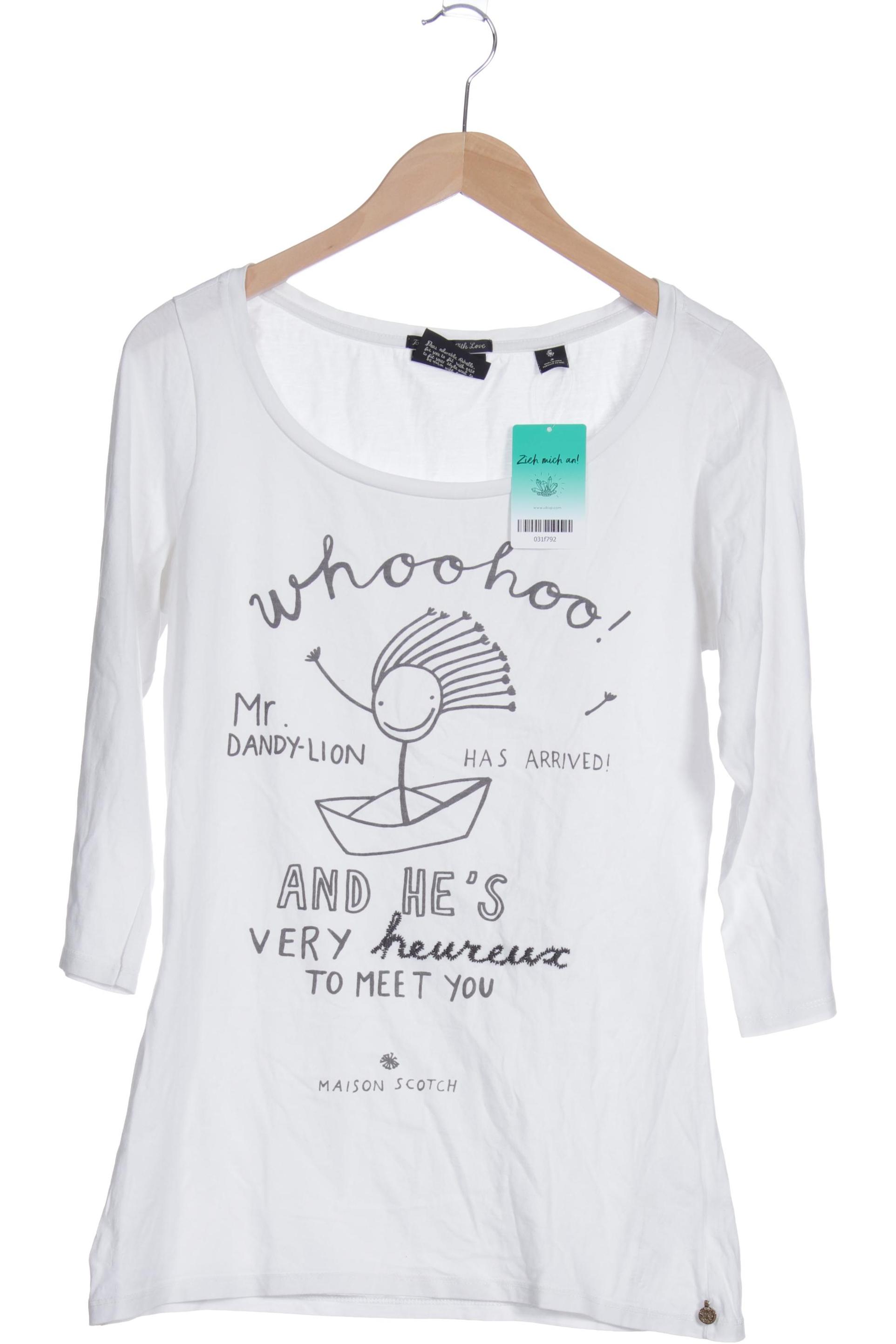 

Maison Scotch Damen Langarmshirt, weiß, Gr. 40