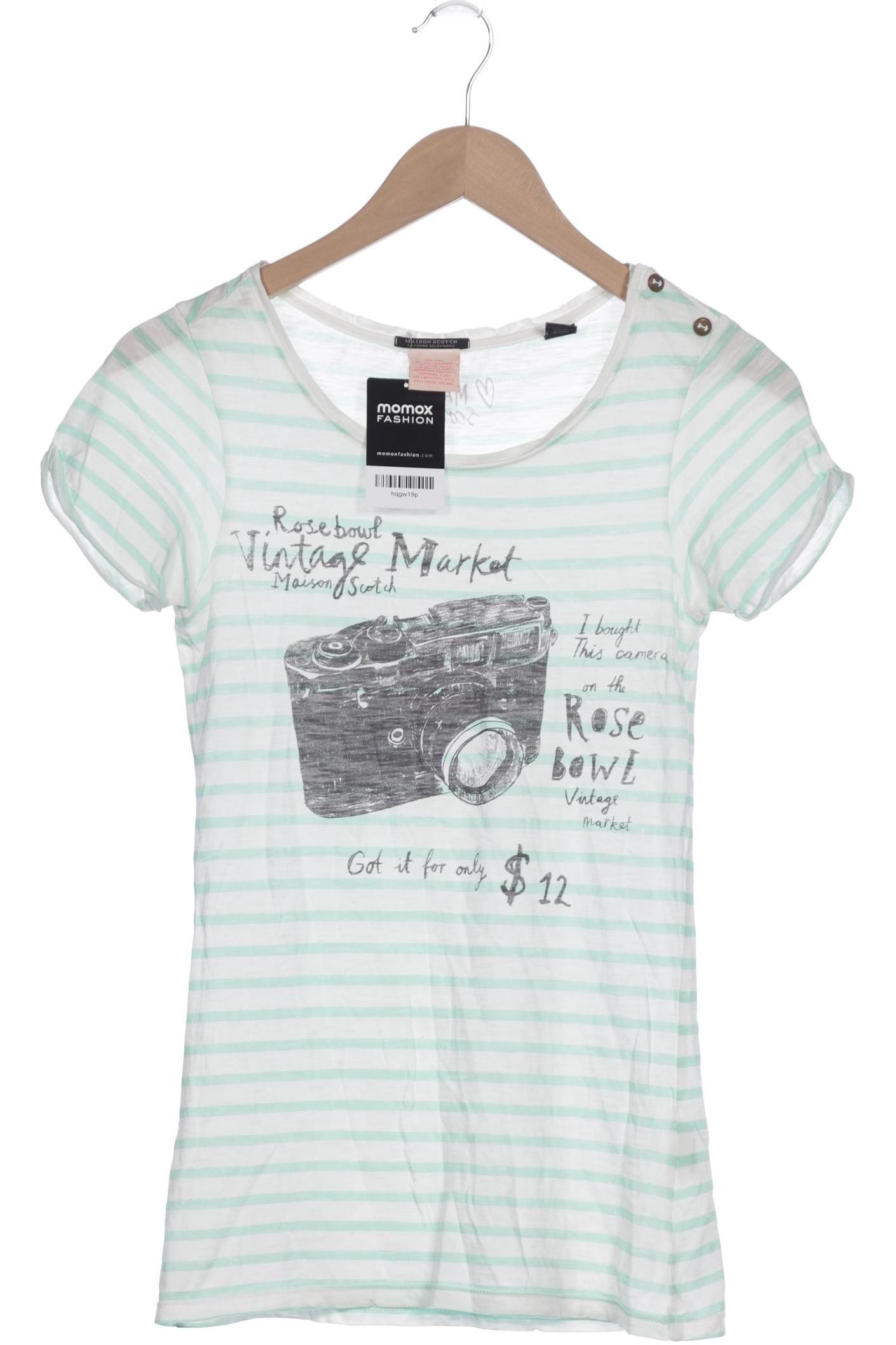 

Maison Scotch Damen T-Shirt, weiß, Gr. 34