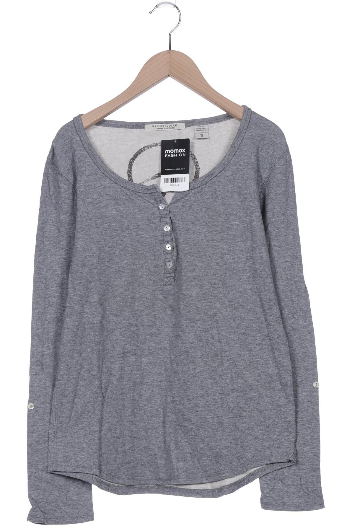 

Maison Scotch Damen Langarmshirt, grau, Gr. 38