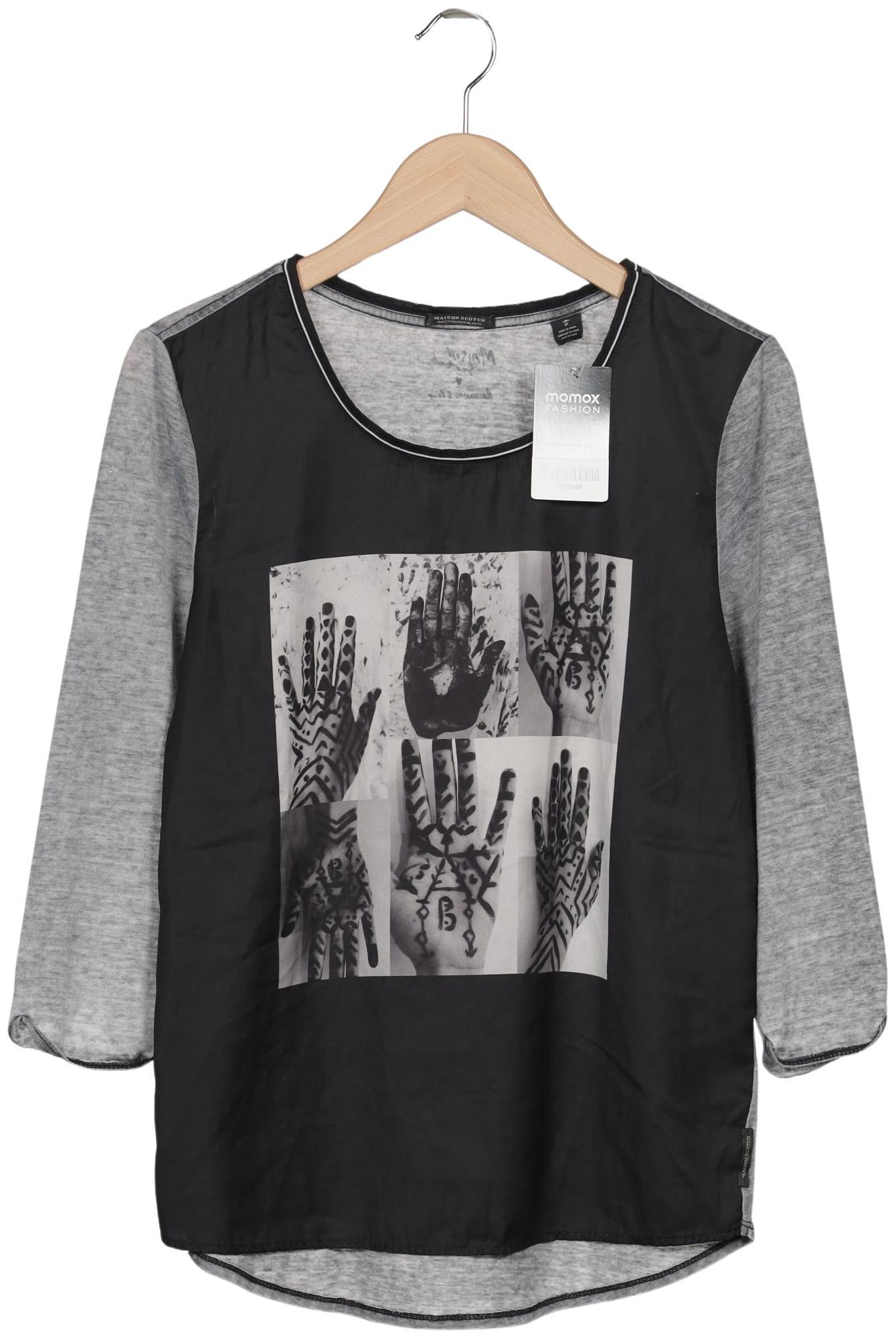 

Maison Scotch Damen Langarmshirt, grau, Gr. 38