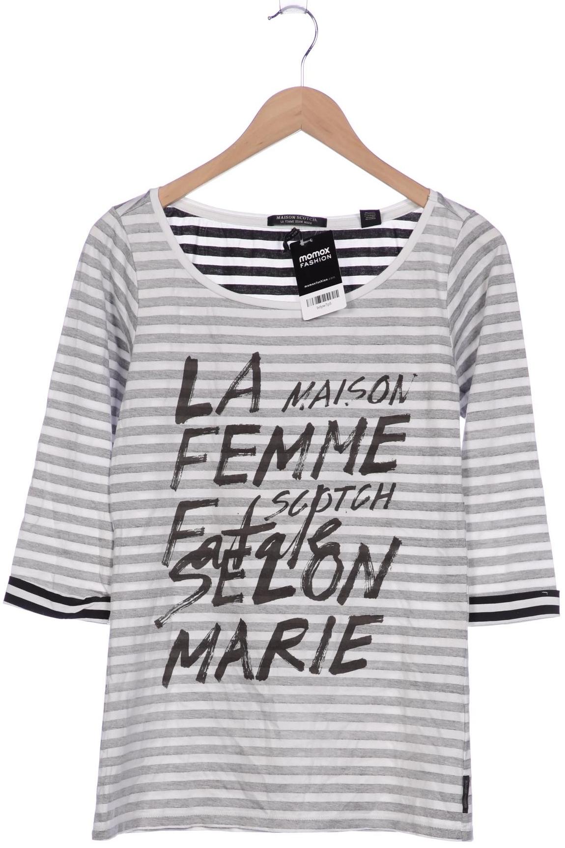 

Maison Scotch Damen Langarmshirt, grau, Gr. 38