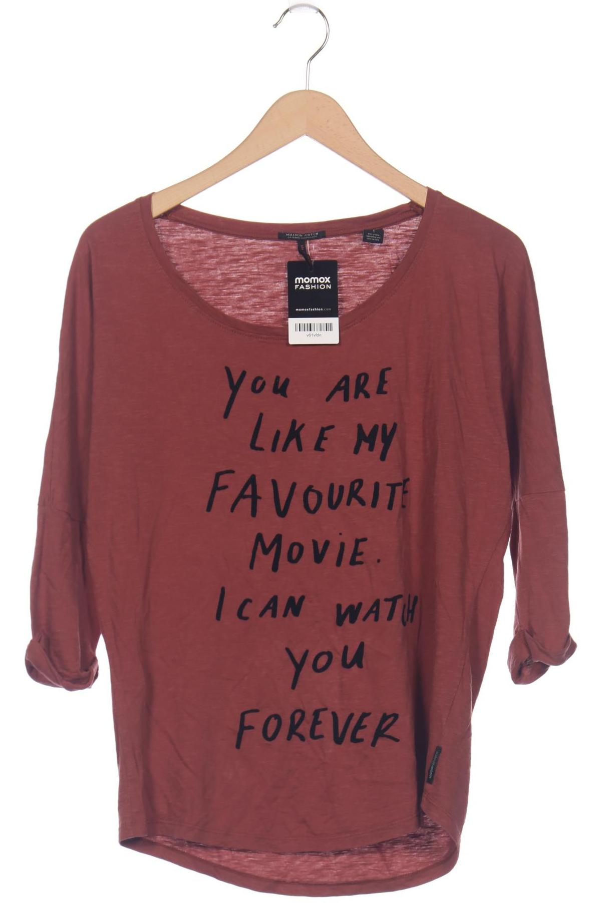 

Maison Scotch Damen Langarmshirt, rot, Gr. 36