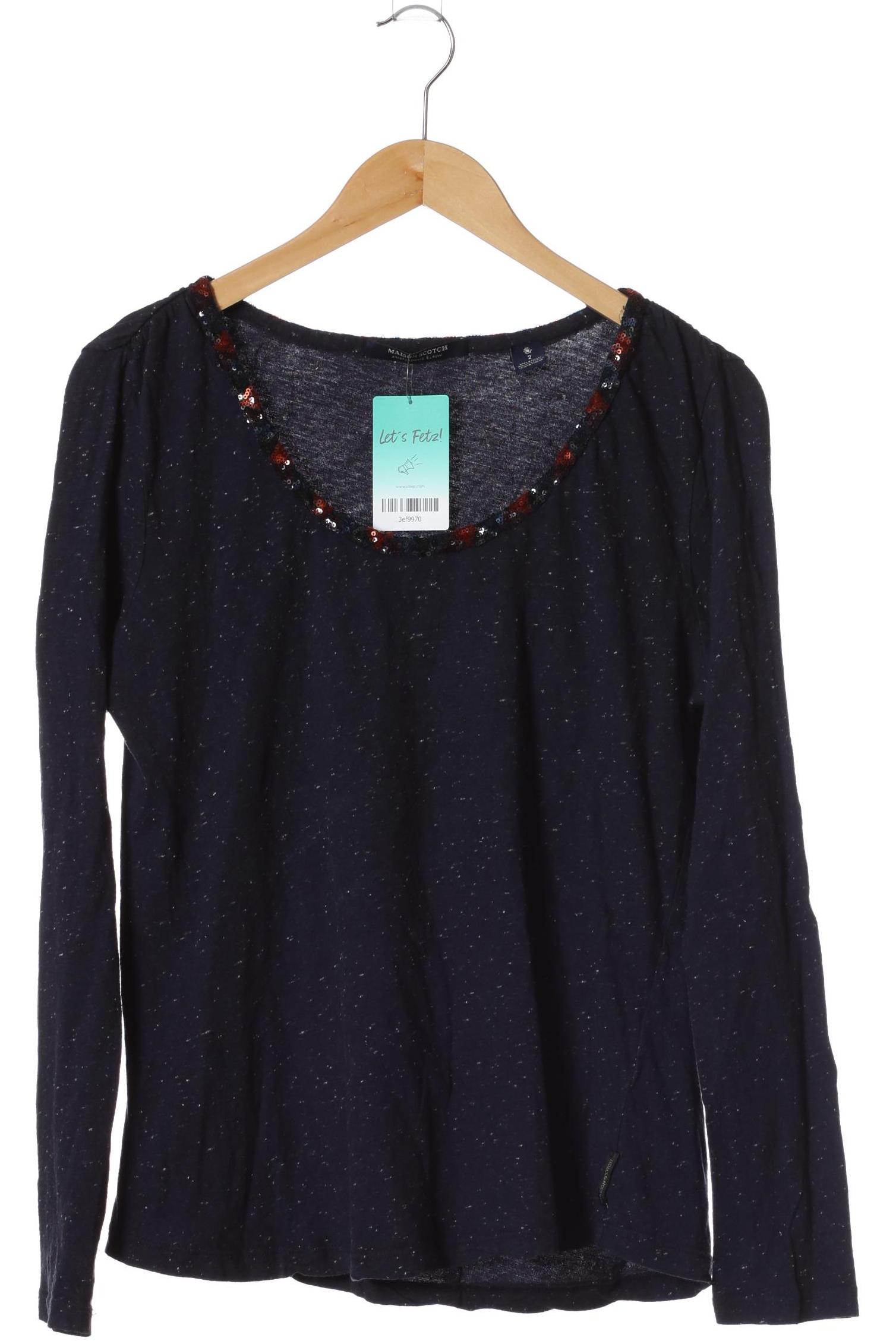 

Maison Scotch Damen Langarmshirt, blau, Gr. 36