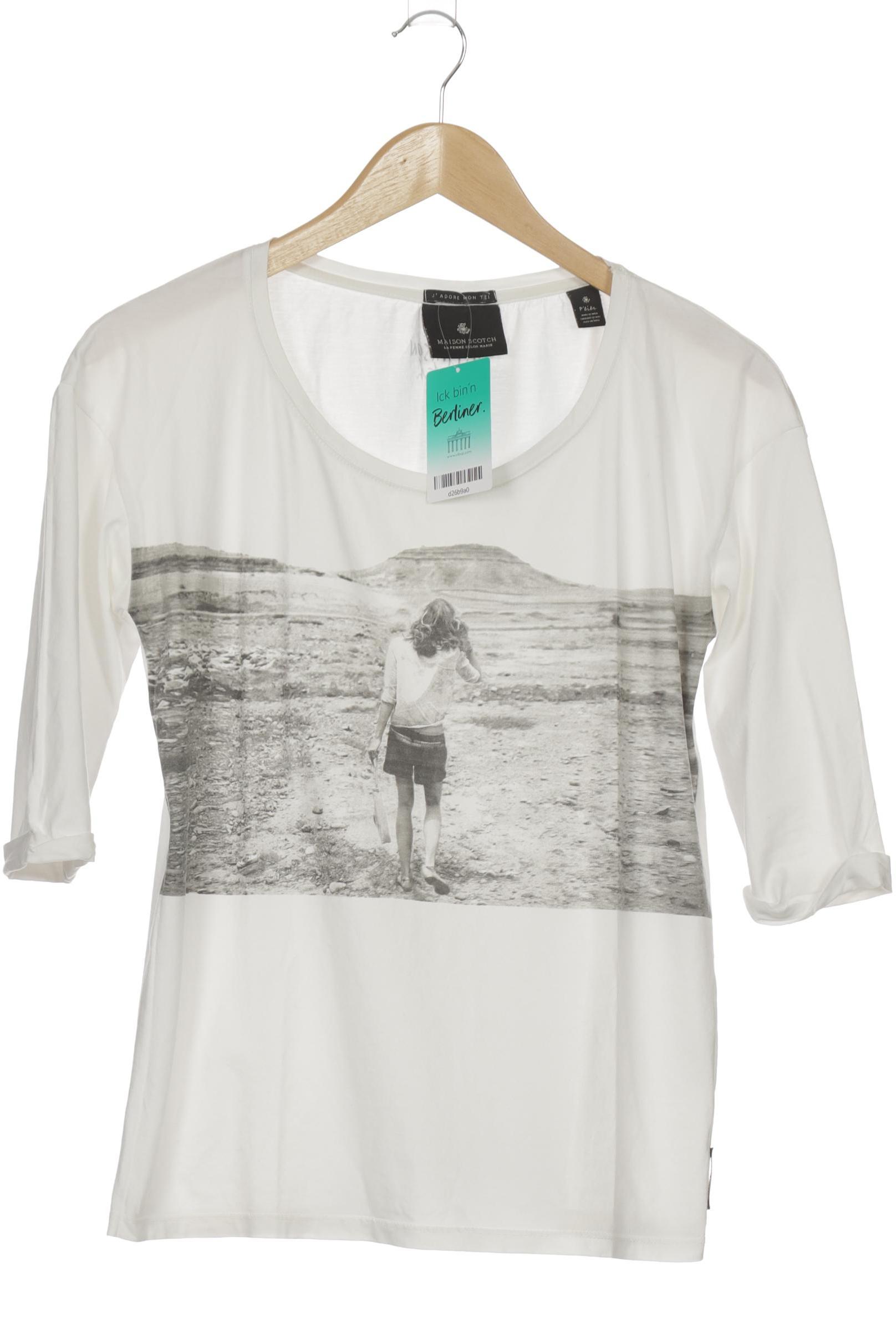 

Maison Scotch Damen Langarmshirt, weiß, Gr. 34