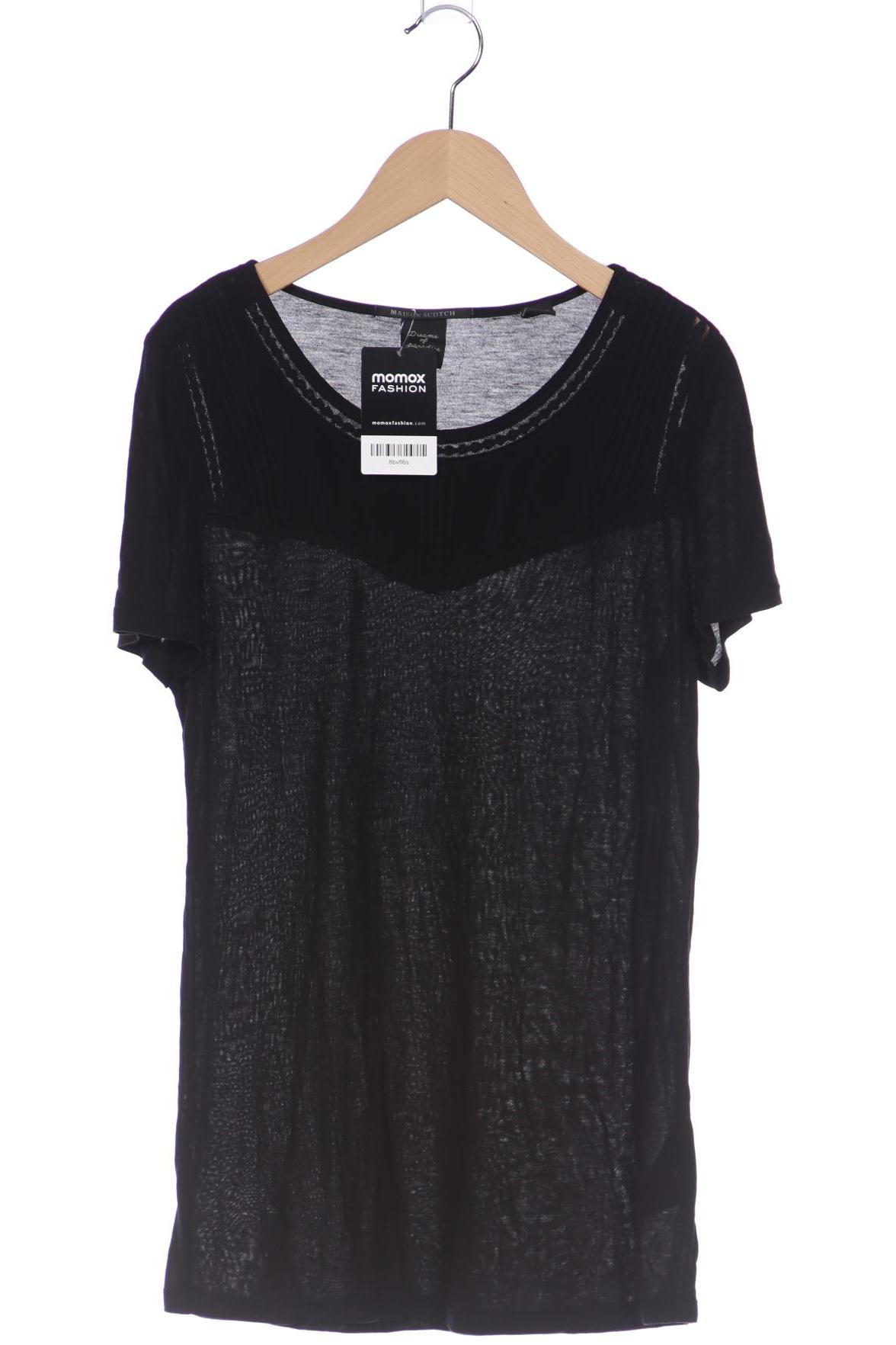 

Maison Scotch Damen T-Shirt, schwarz, Gr. 38