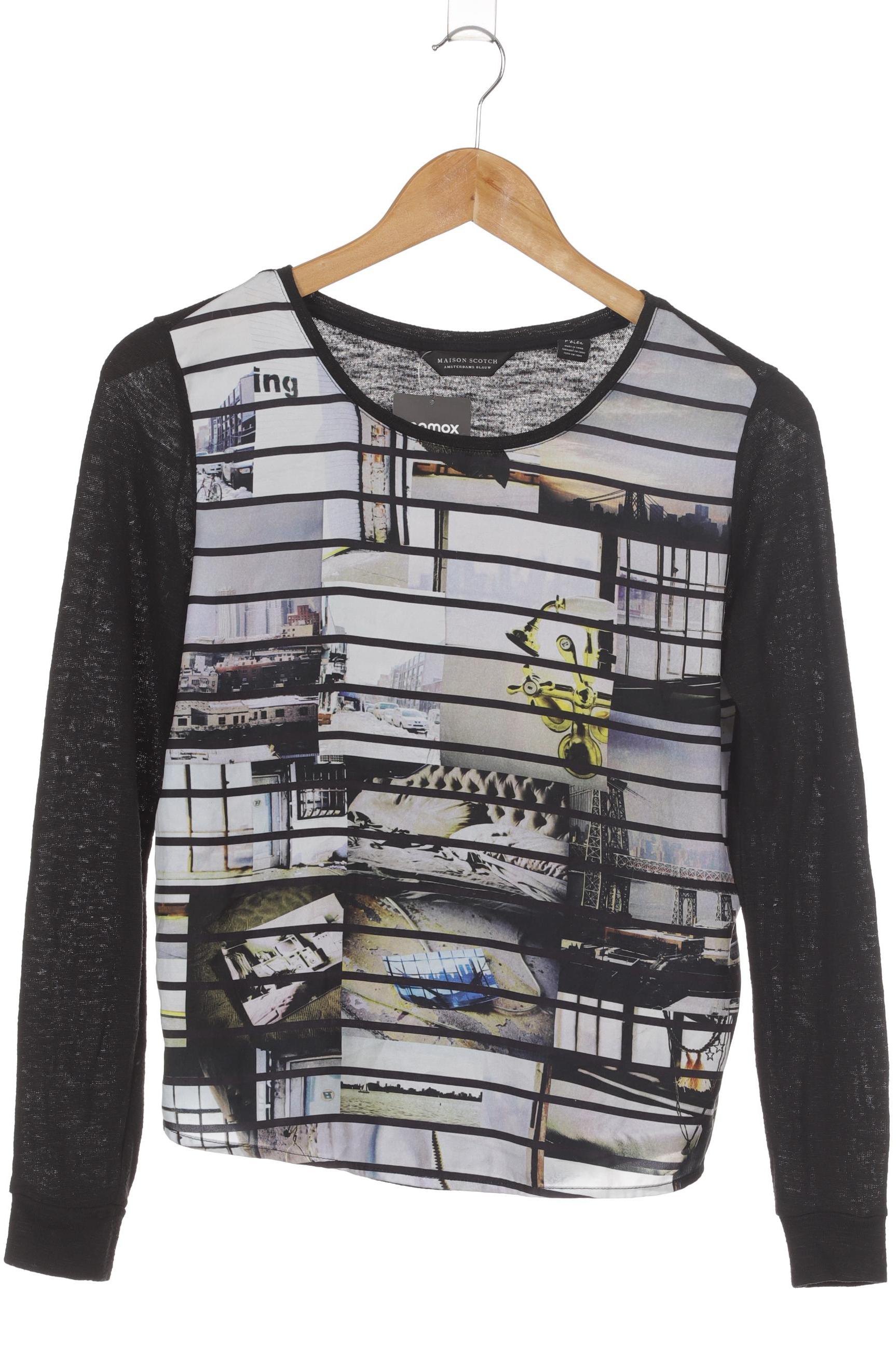 

Maison Scotch Damen Langarmshirt, schwarz, Gr. 34