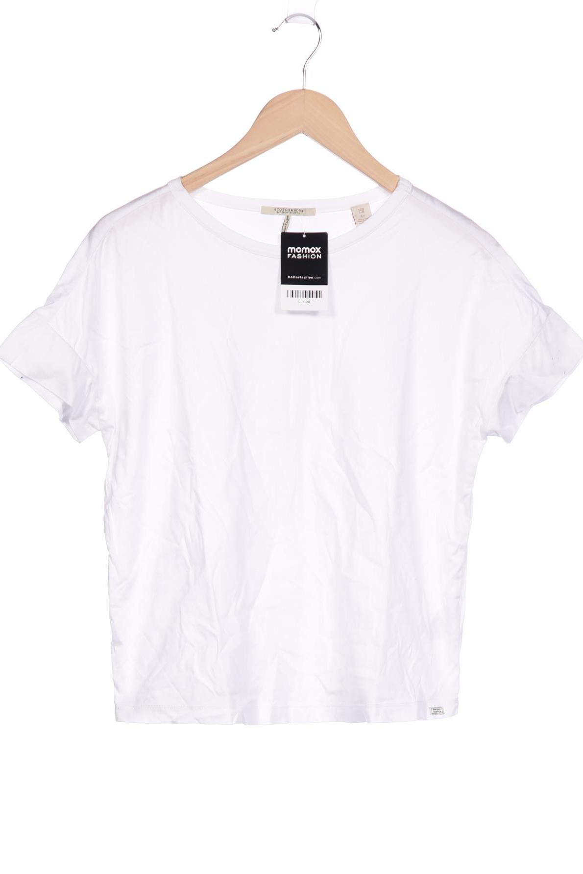 

Maison Scotch Damen T-Shirt, weiß, Gr. 34