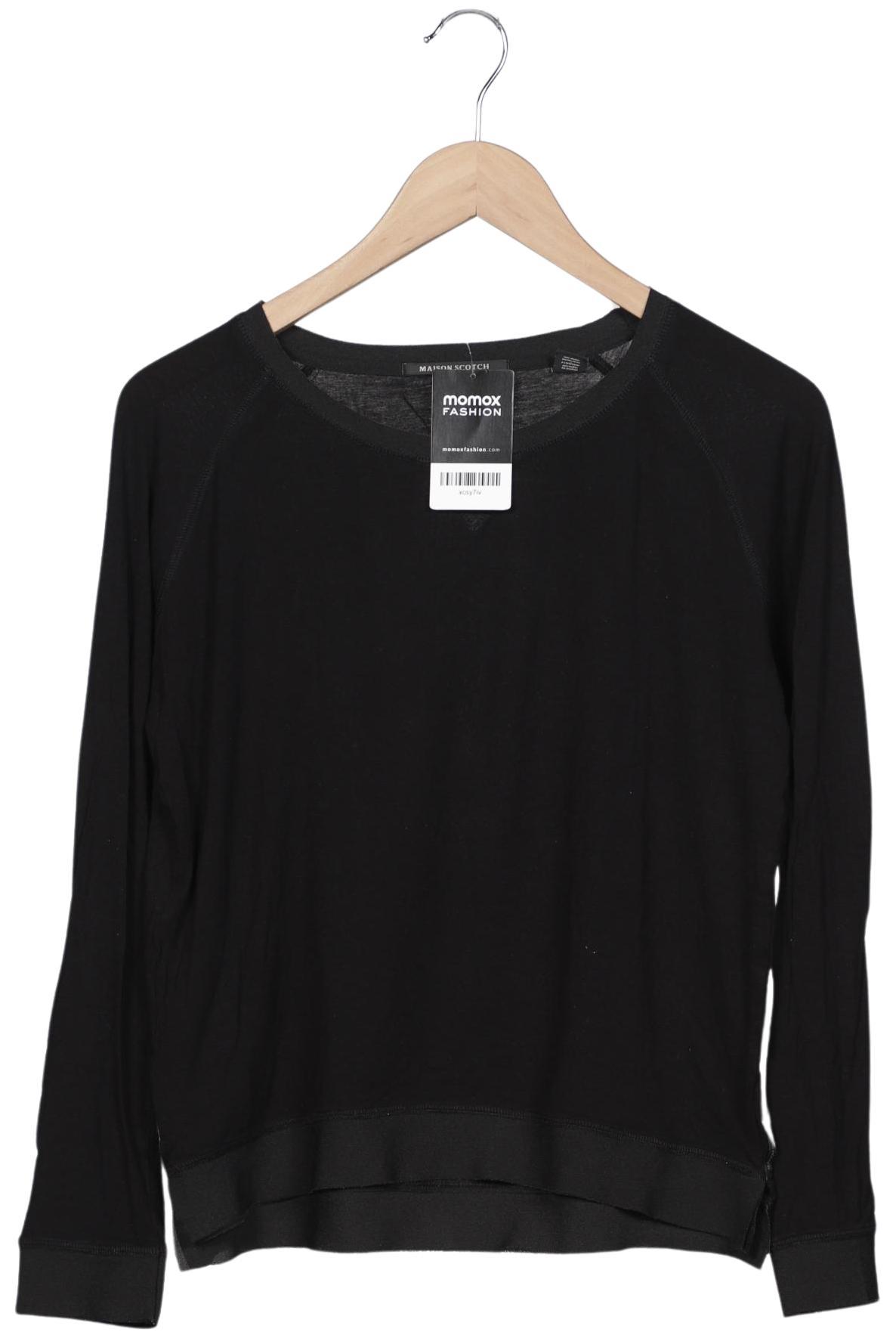 

Maison Scotch Damen Langarmshirt, schwarz, Gr. 36