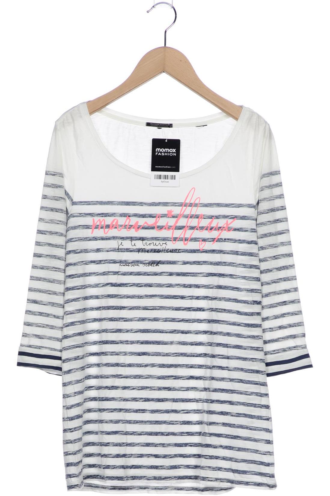 

Maison Scotch Damen Langarmshirt, weiß, Gr. 38