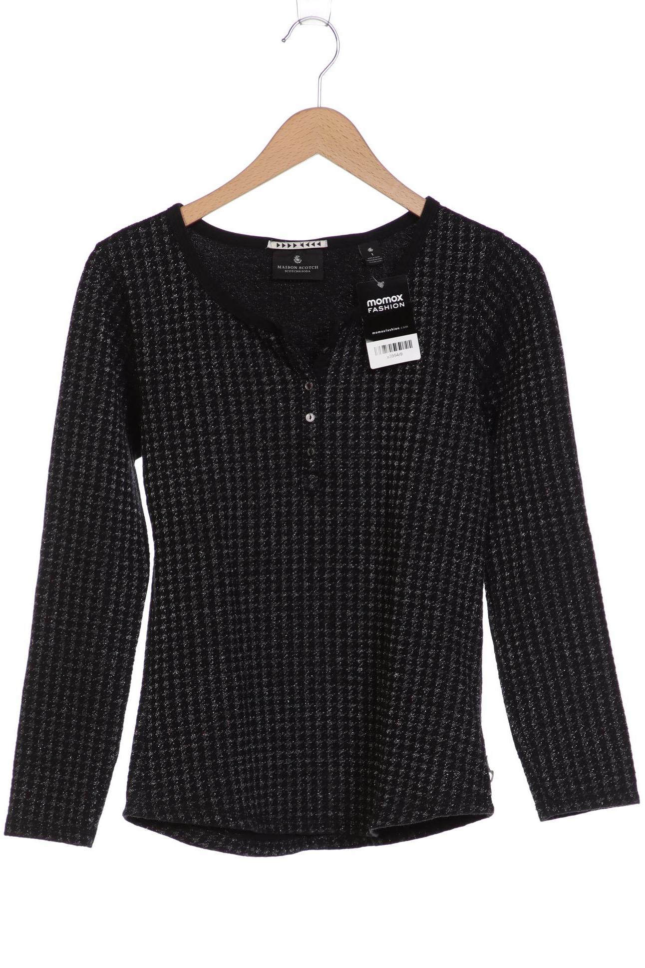 

Maison Scotch Damen Langarmshirt, schwarz, Gr. 36