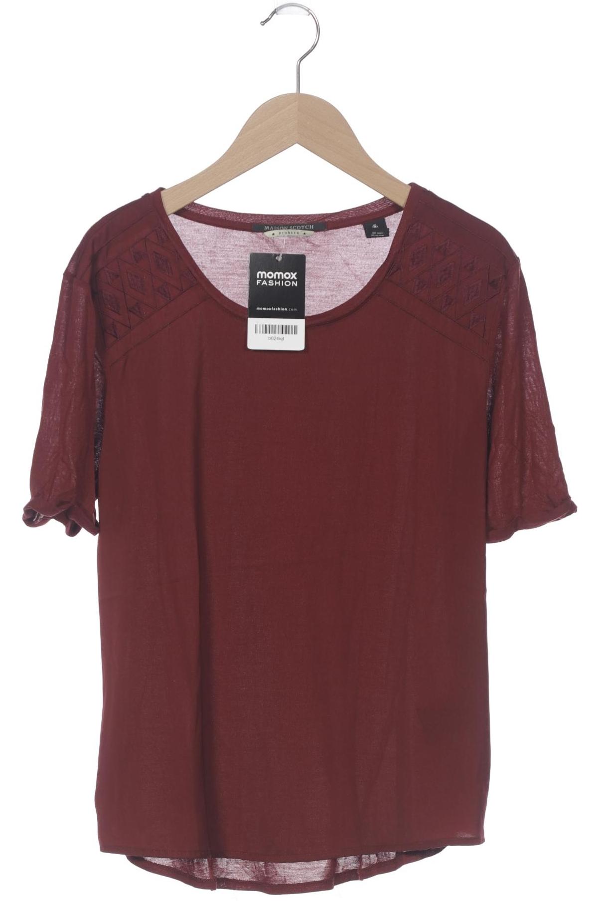 

Maison Scotch Damen T-Shirt, bordeaux, Gr. 36