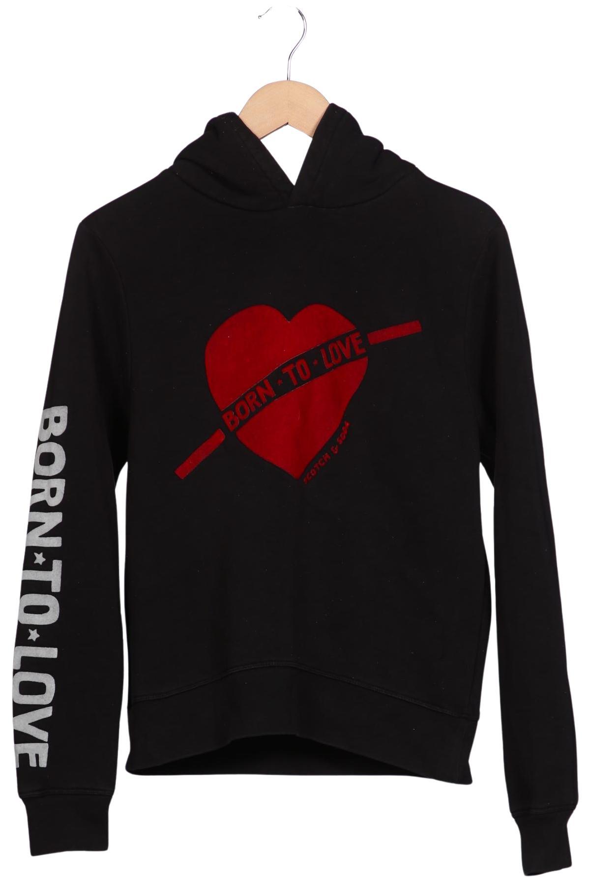 

Maison Scotch Damen Kapuzenpullover, schwarz, Gr. 38