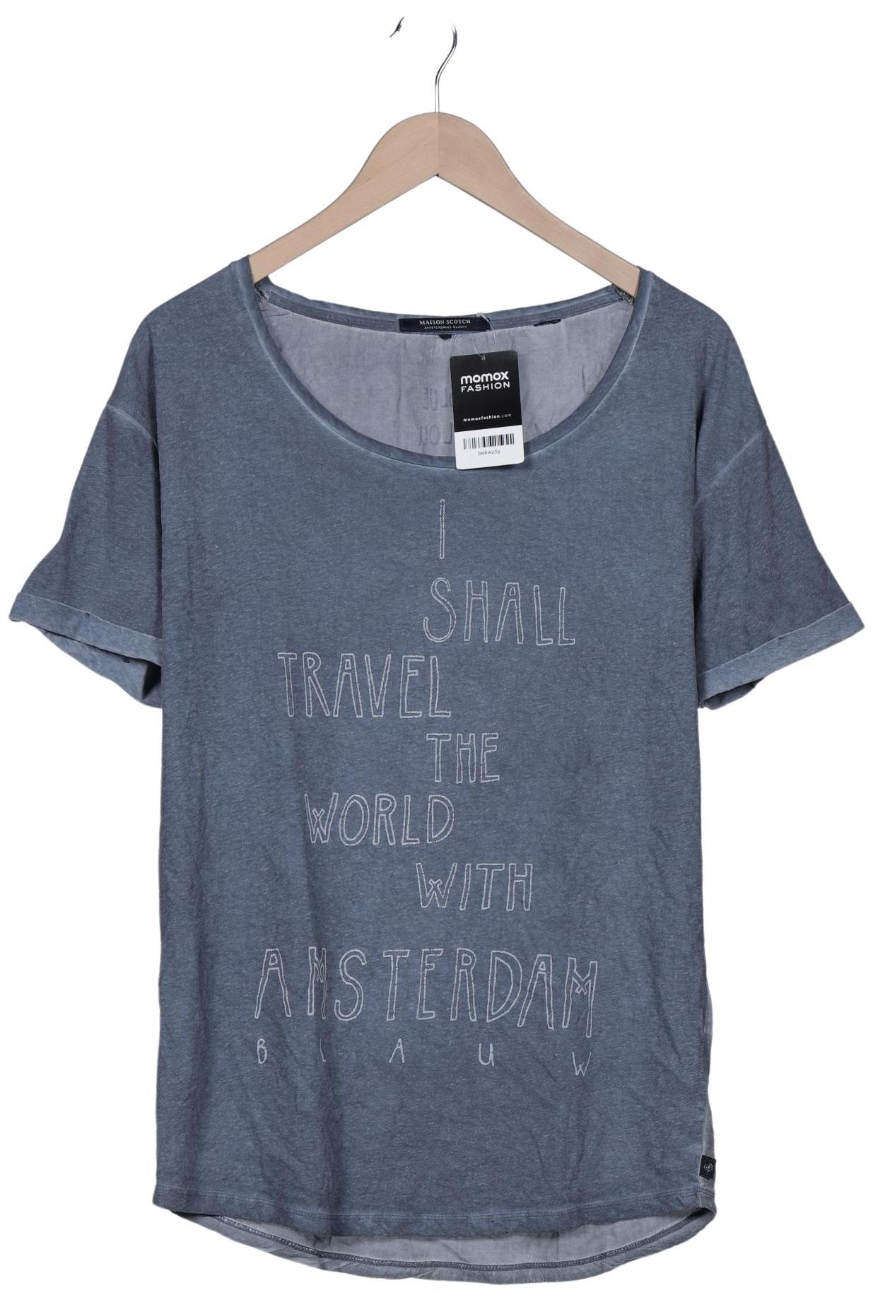 

Maison Scotch Damen T-Shirt, hellblau, Gr. 42
