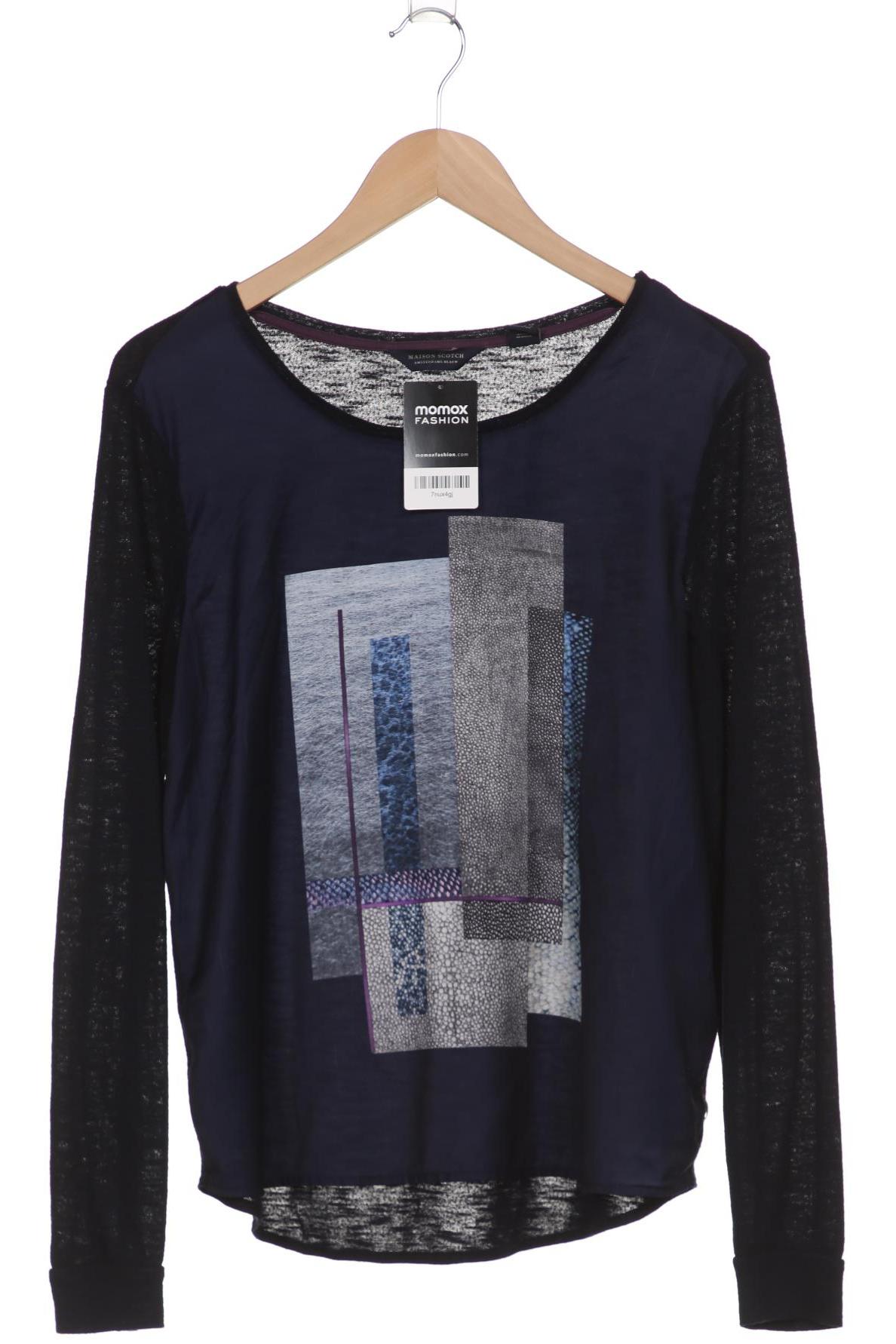 

Maison Scotch Damen Langarmshirt, marineblau, Gr. 40