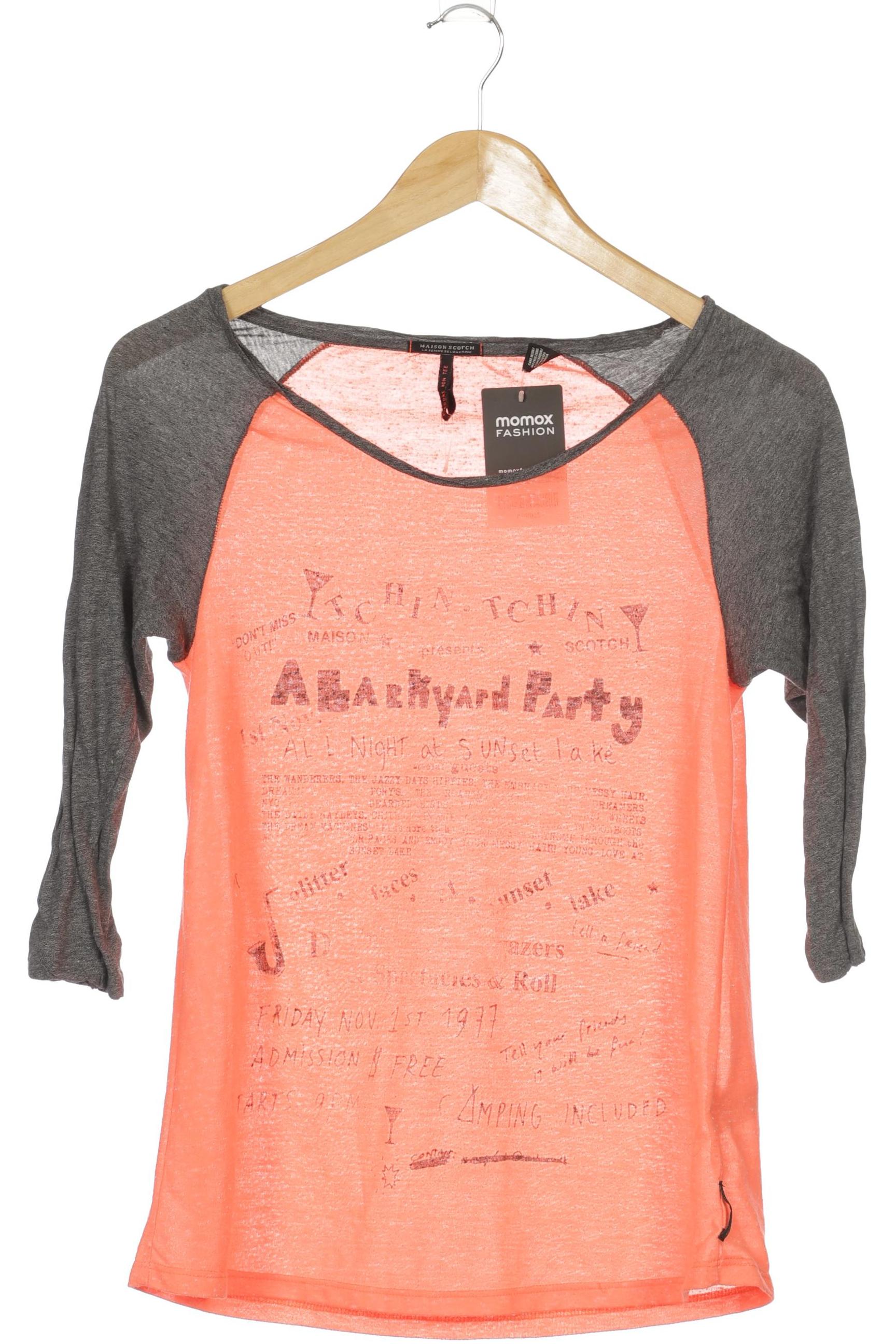 

Maison Scotch Damen Langarmshirt, orange, Gr. 36