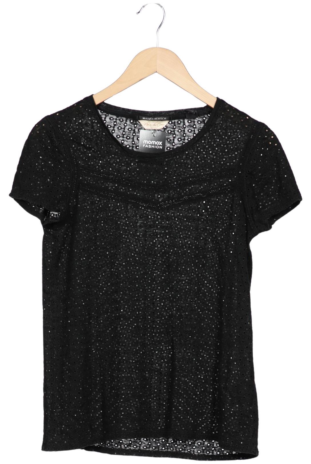 

Maison Scotch Damen T-Shirt, schwarz, Gr. 38