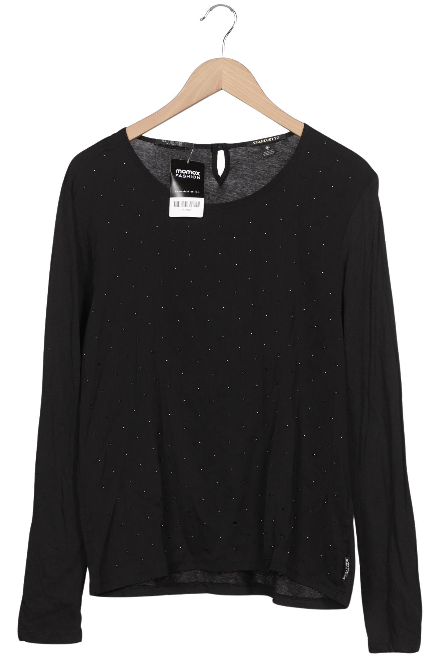 

Maison Scotch Damen Langarmshirt, schwarz, Gr. 40