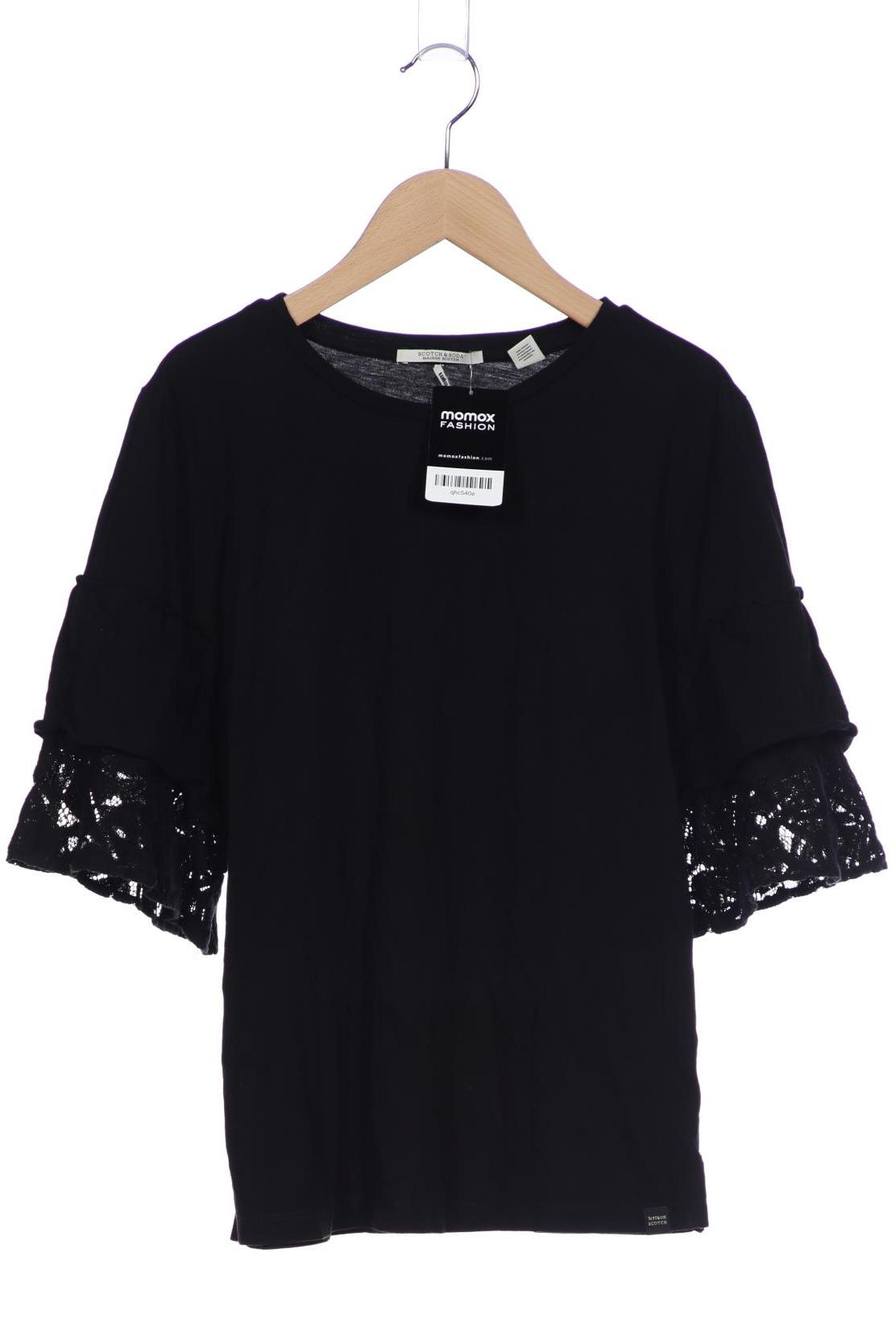 

Maison Scotch Damen T-Shirt, schwarz, Gr. 34