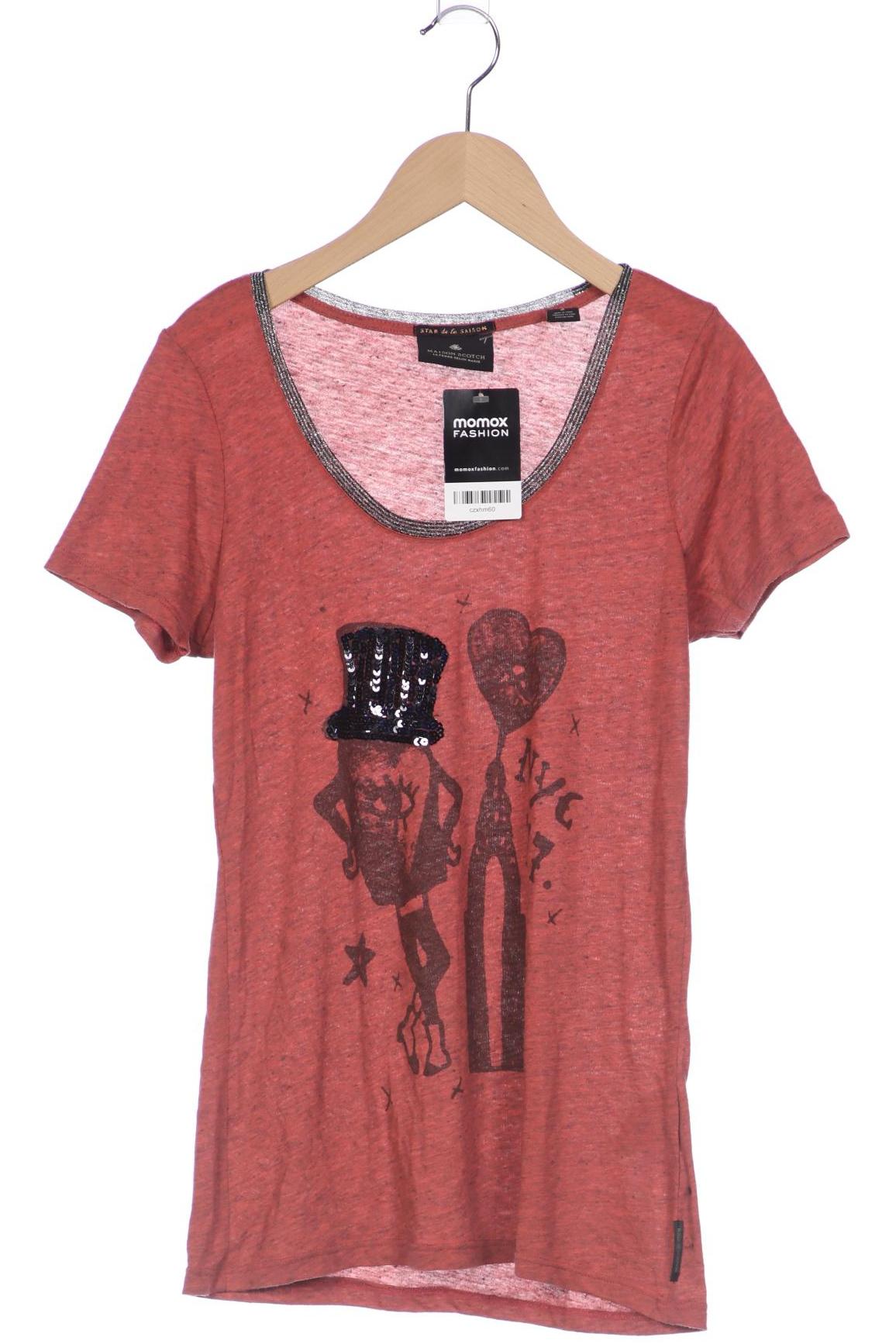 

Maison Scotch Damen T-Shirt, rot, Gr. 38