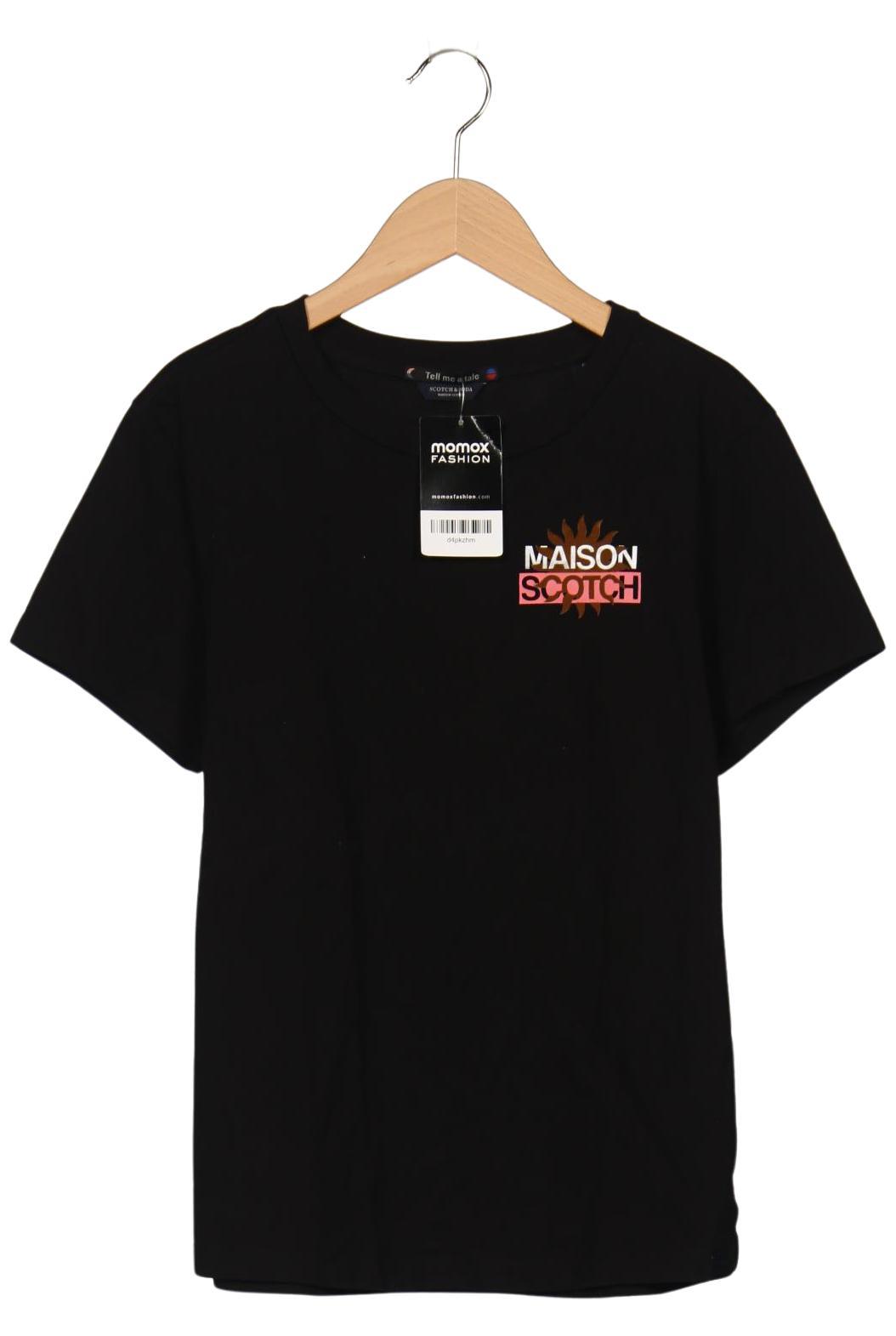

Maison Scotch Damen T-Shirt, schwarz, Gr. 34