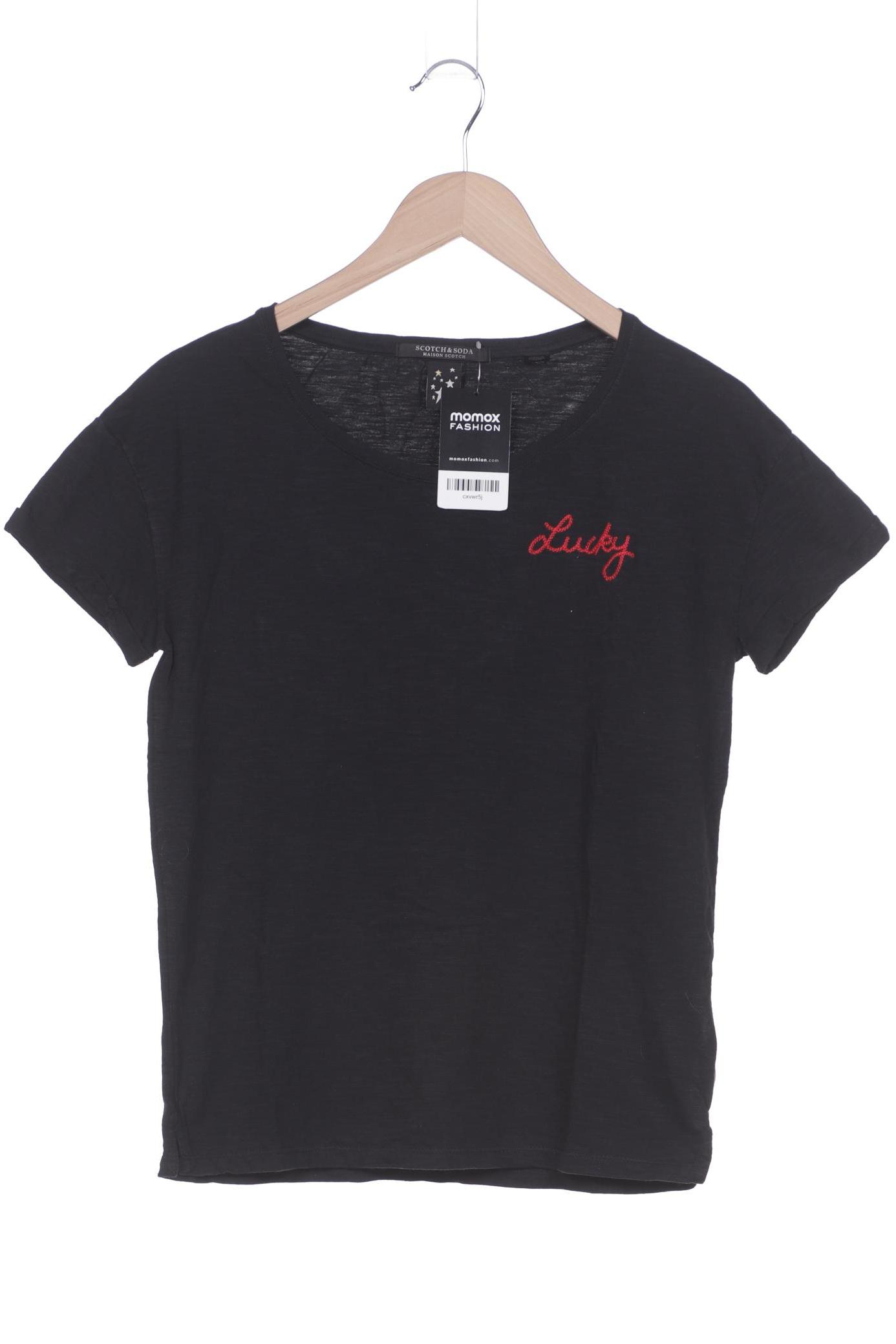 

Maison Scotch Damen T-Shirt, schwarz, Gr. 34