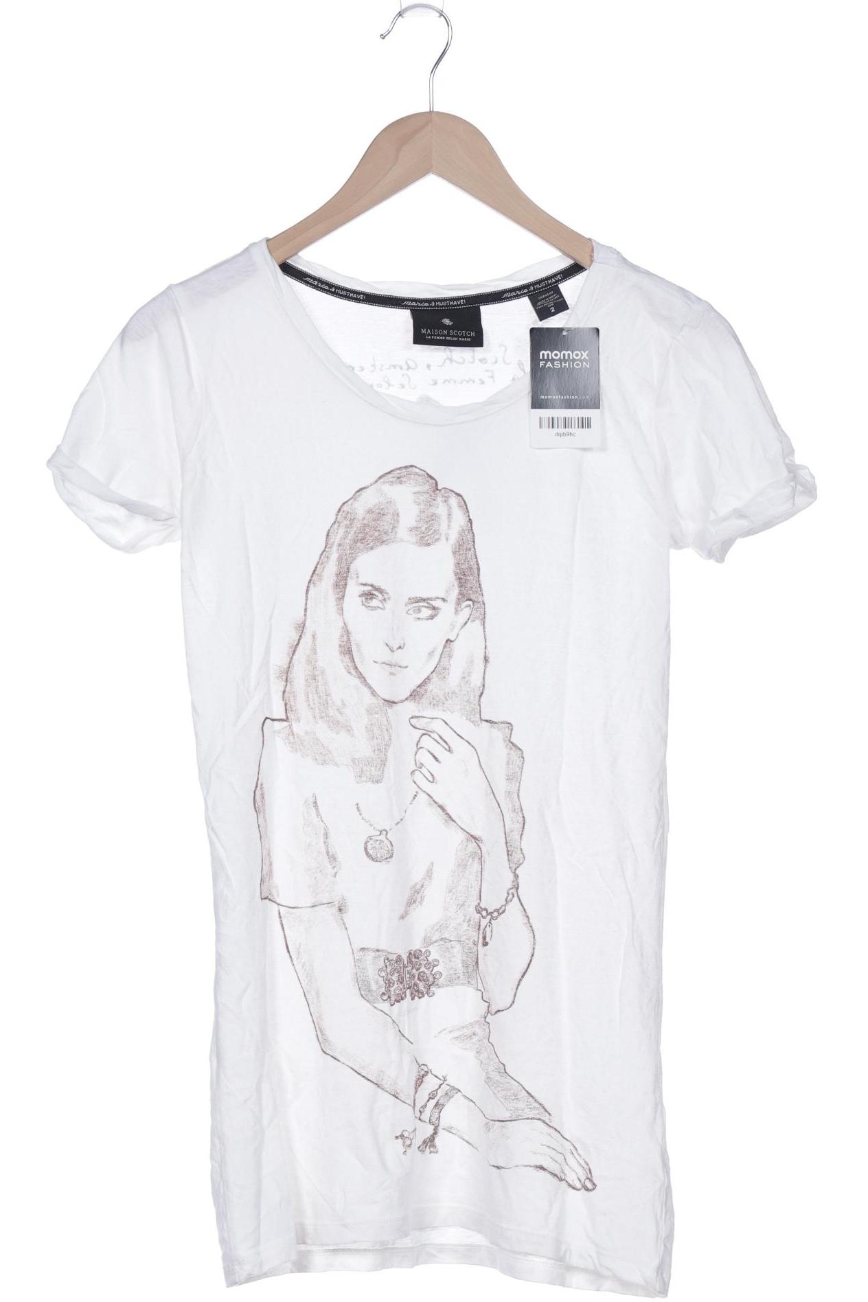 

Maison Scotch Damen T-Shirt, weiß, Gr. 38