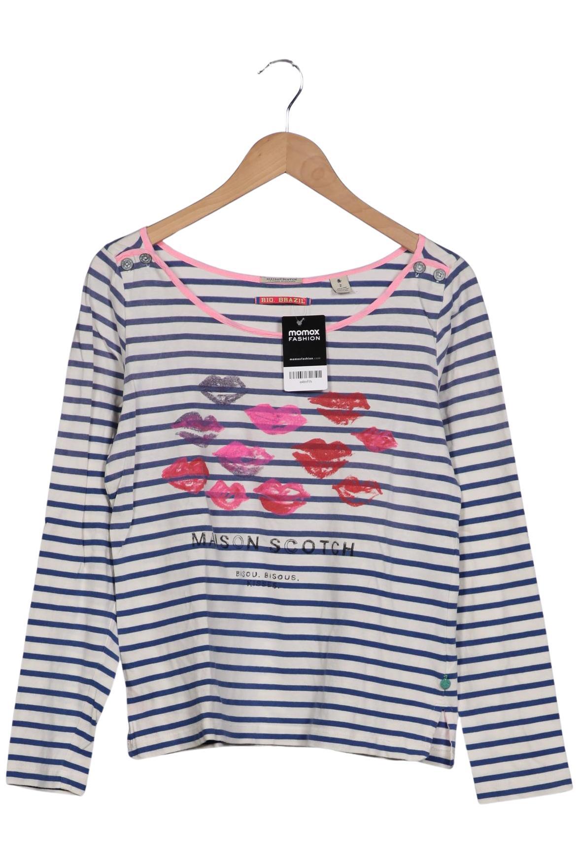 

Maison Scotch Damen Langarmshirt, weiß, Gr. 38