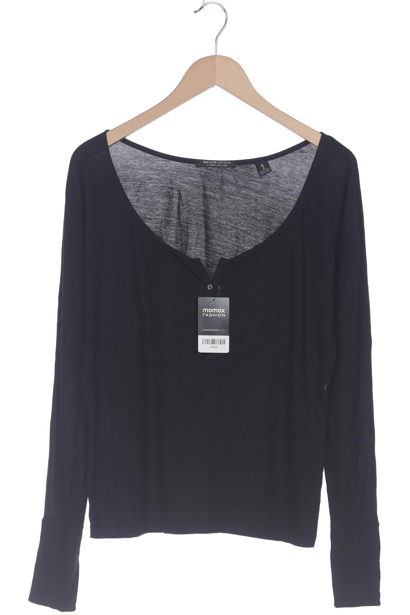 

Maison Scotch Damen Langarmshirt, schwarz, Gr. 40