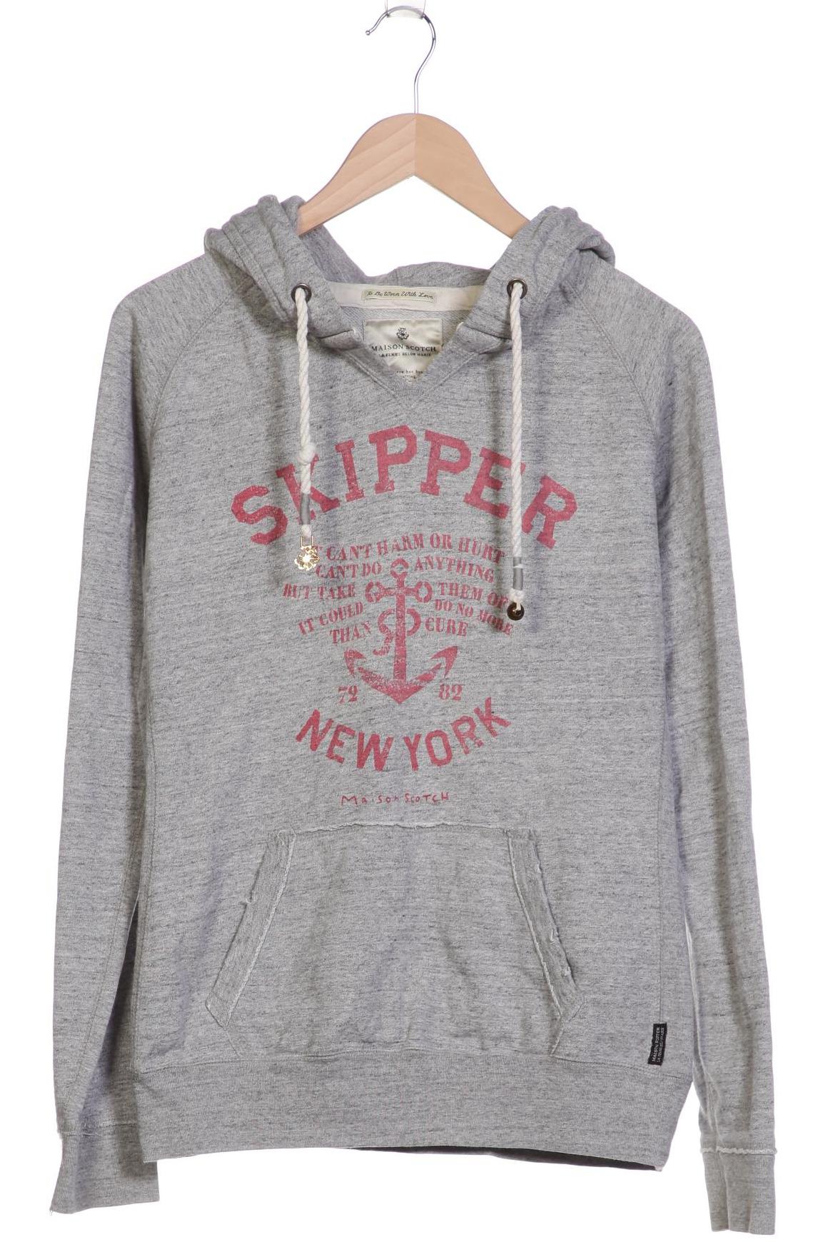 

Maison Scotch Damen Kapuzenpullover, grau, Gr. 40