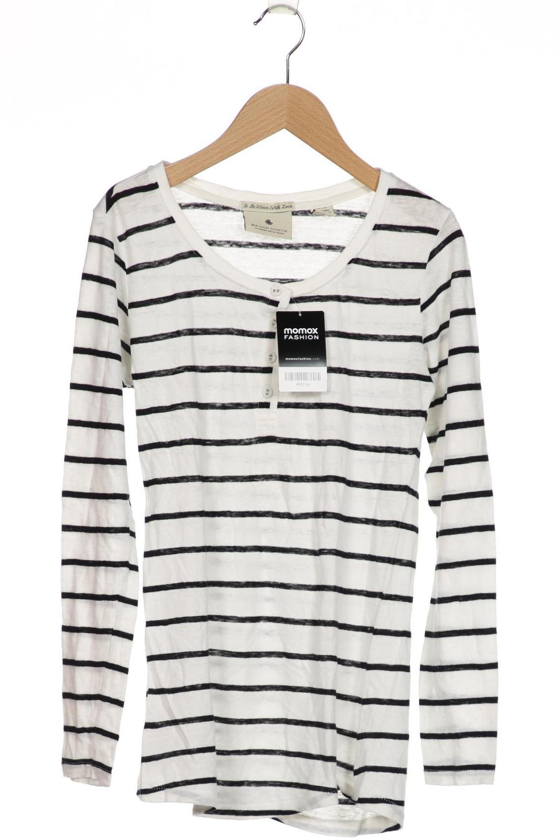 

Maison Scotch Damen Langarmshirt, weiß