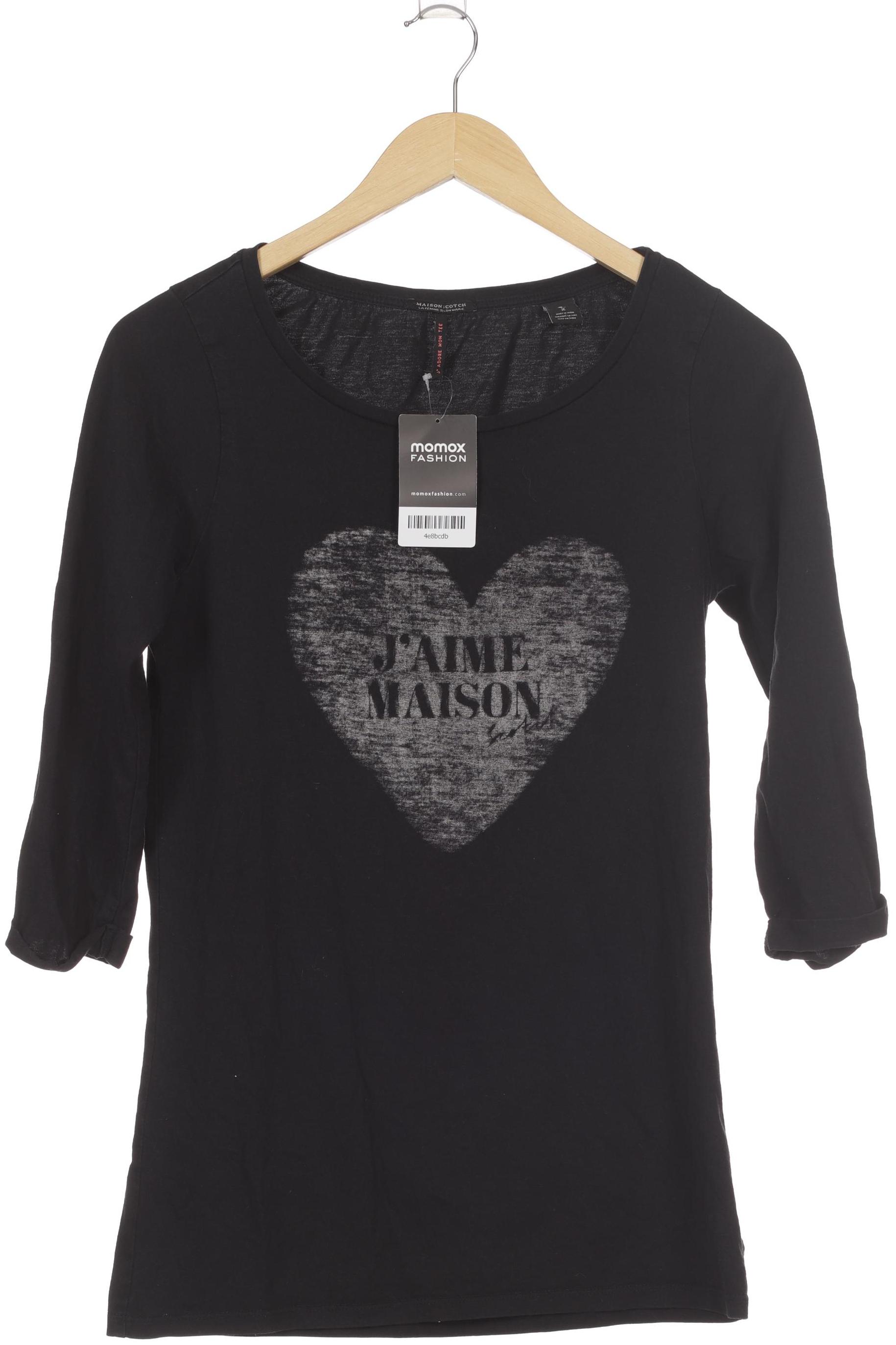 

Maison Scotch Damen Langarmshirt, schwarz, Gr. 38