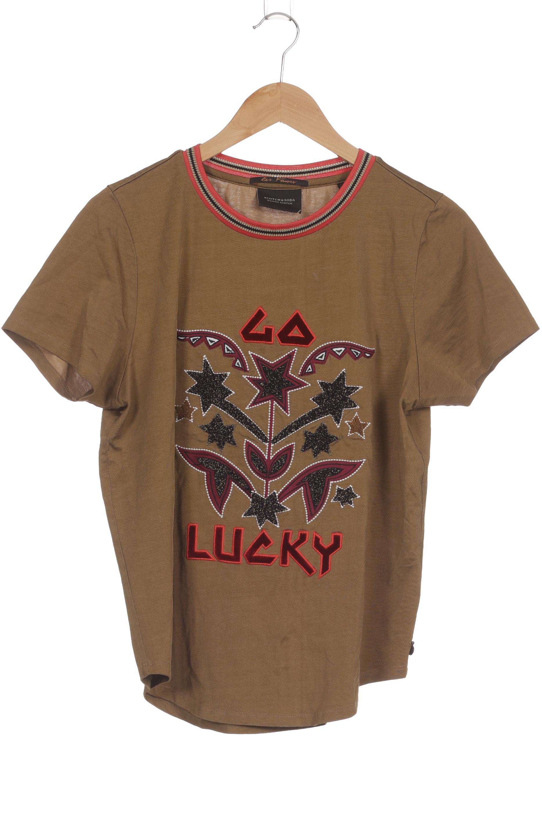 

Maison Scotch Damen T-Shirt, braun, Gr.