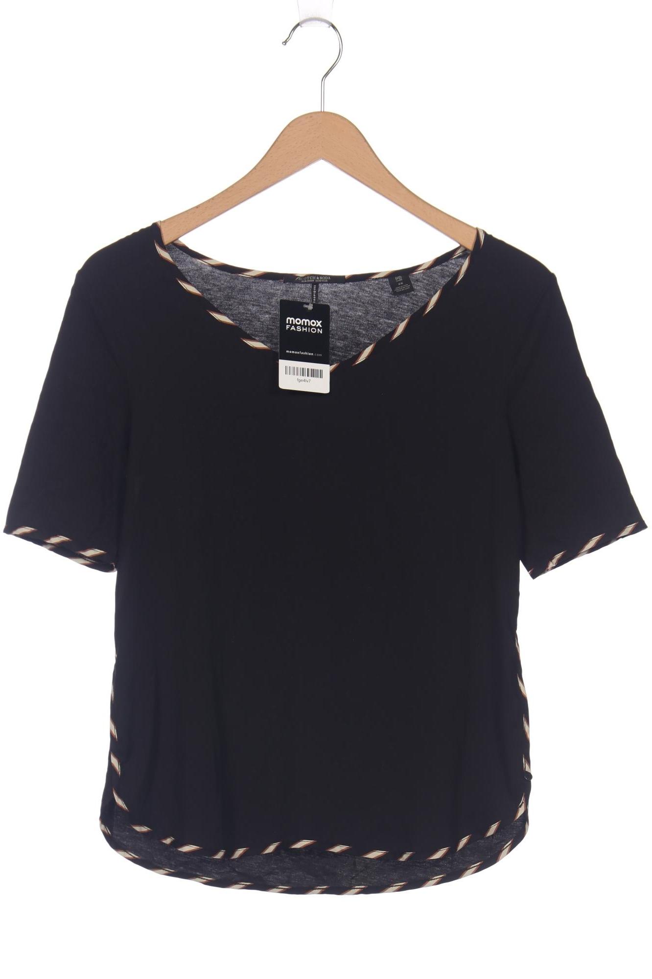 

Maison Scotch Damen T-Shirt, schwarz, Gr. 34