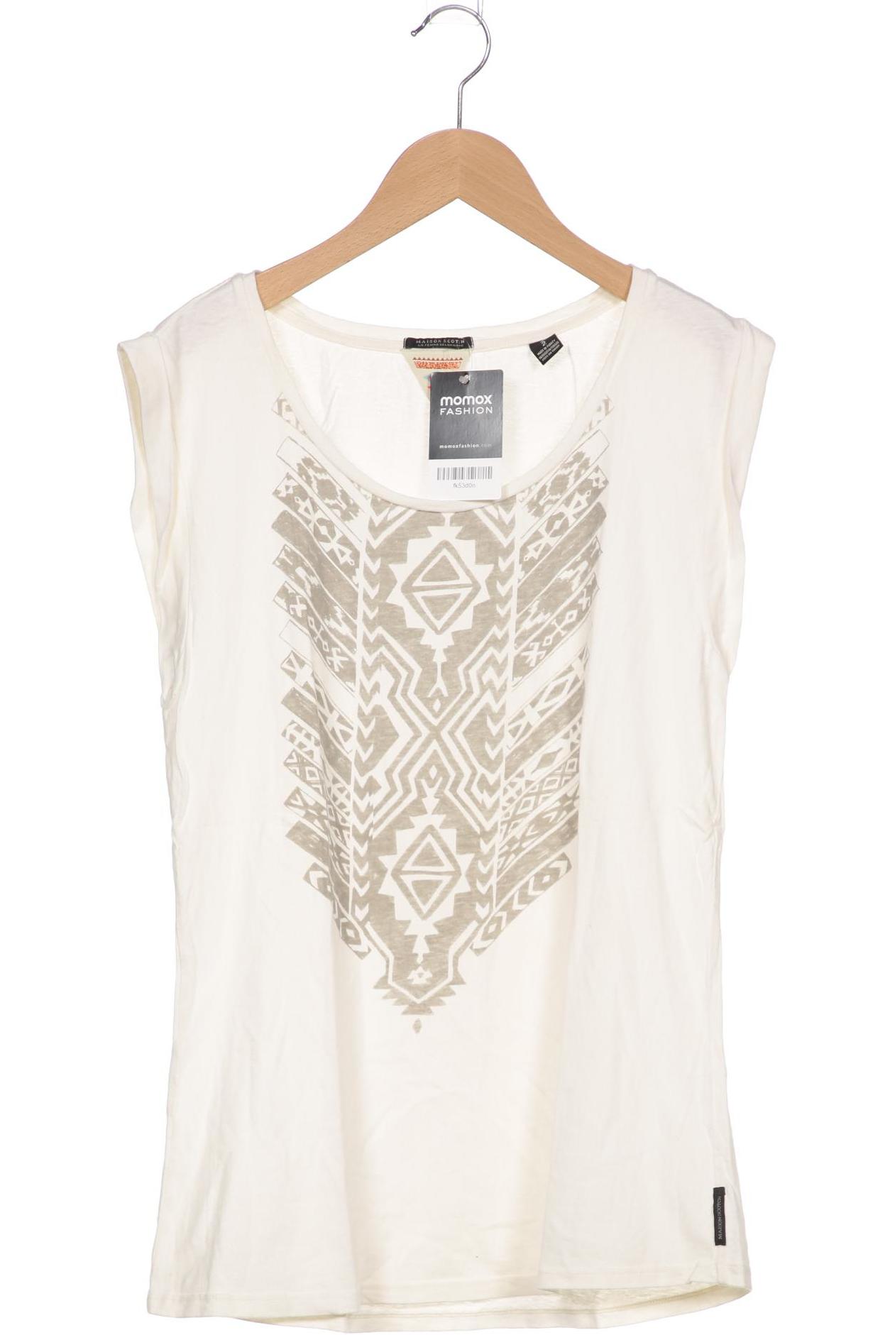 

Maison Scotch Damen T-Shirt, cremeweiß, Gr. 38