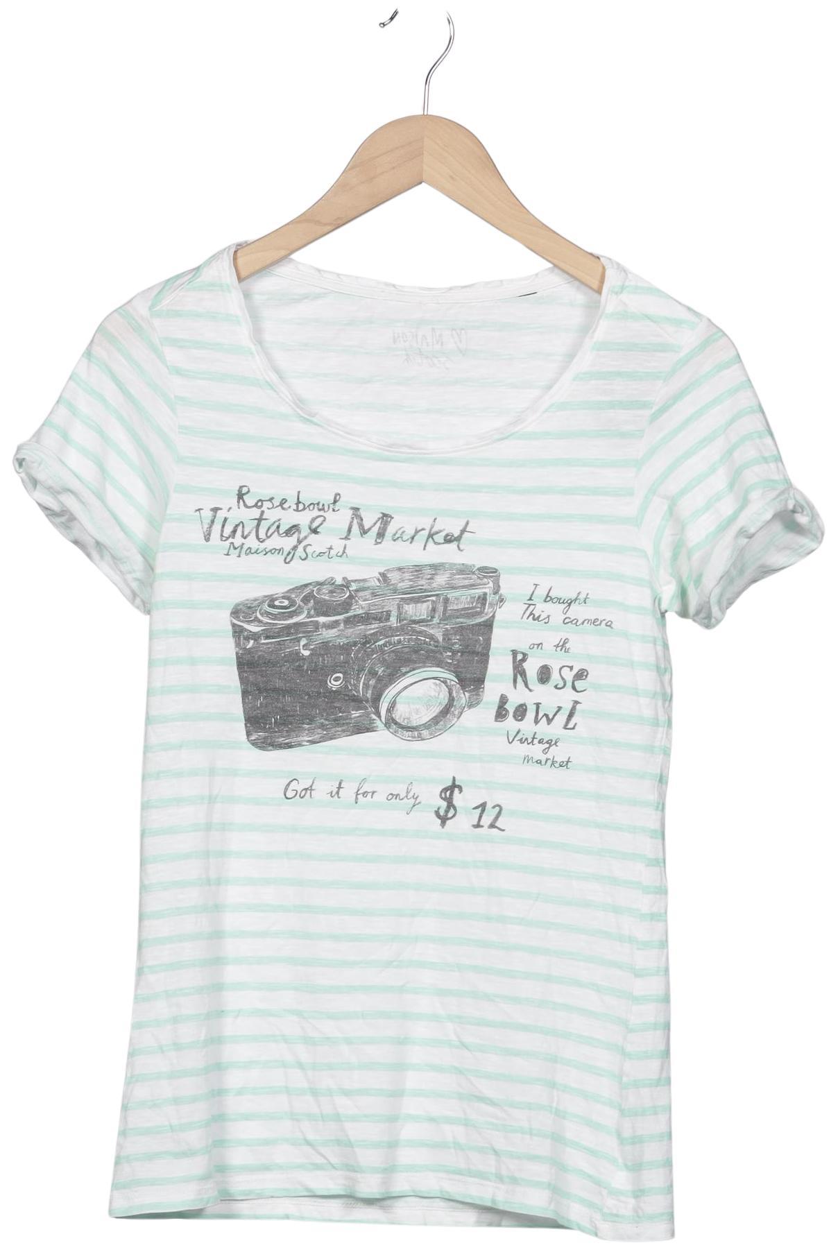 

Maison Scotch Damen T-Shirt, weiß, Gr. 38