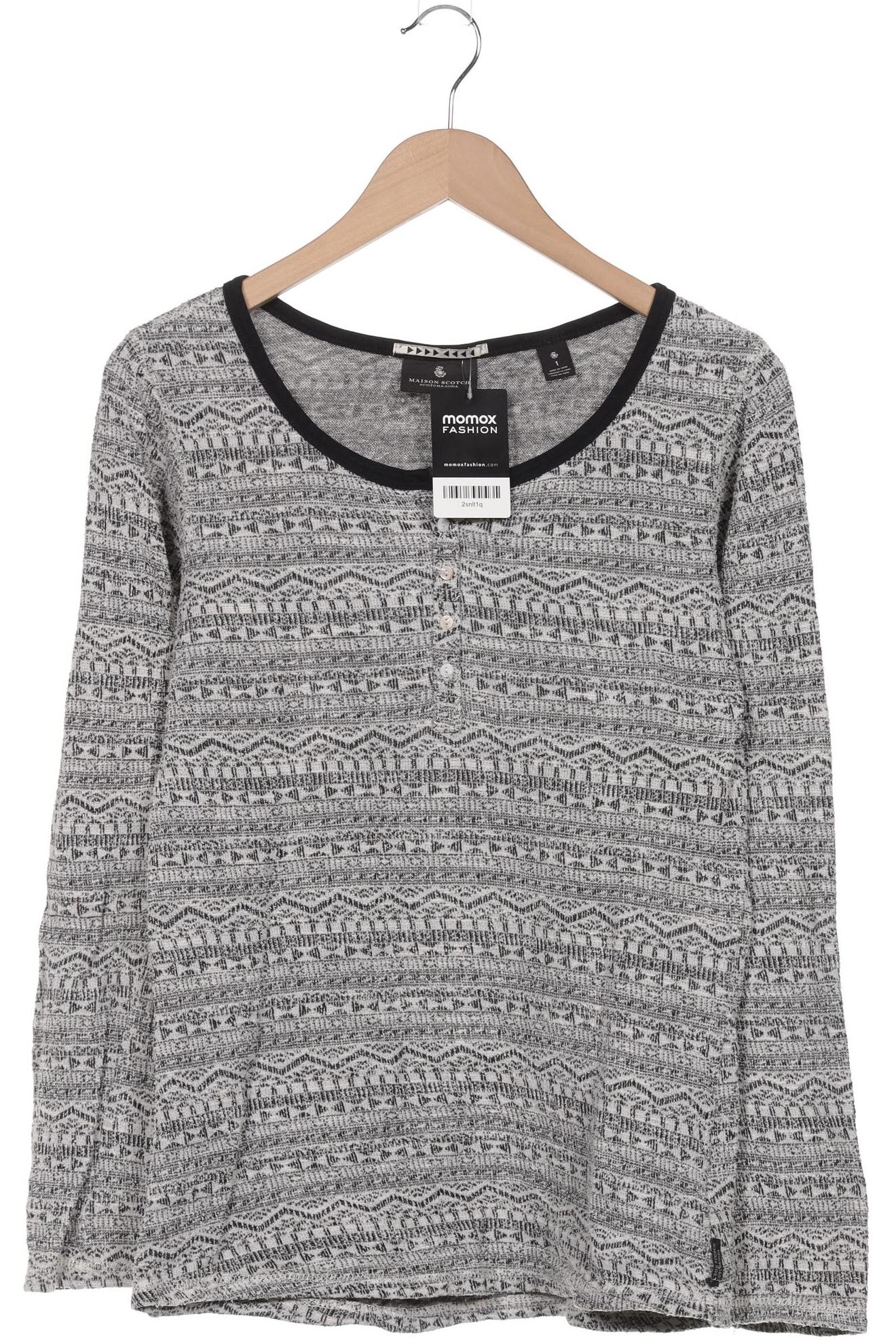 

Maison Scotch Damen Langarmshirt, grau, Gr. 36