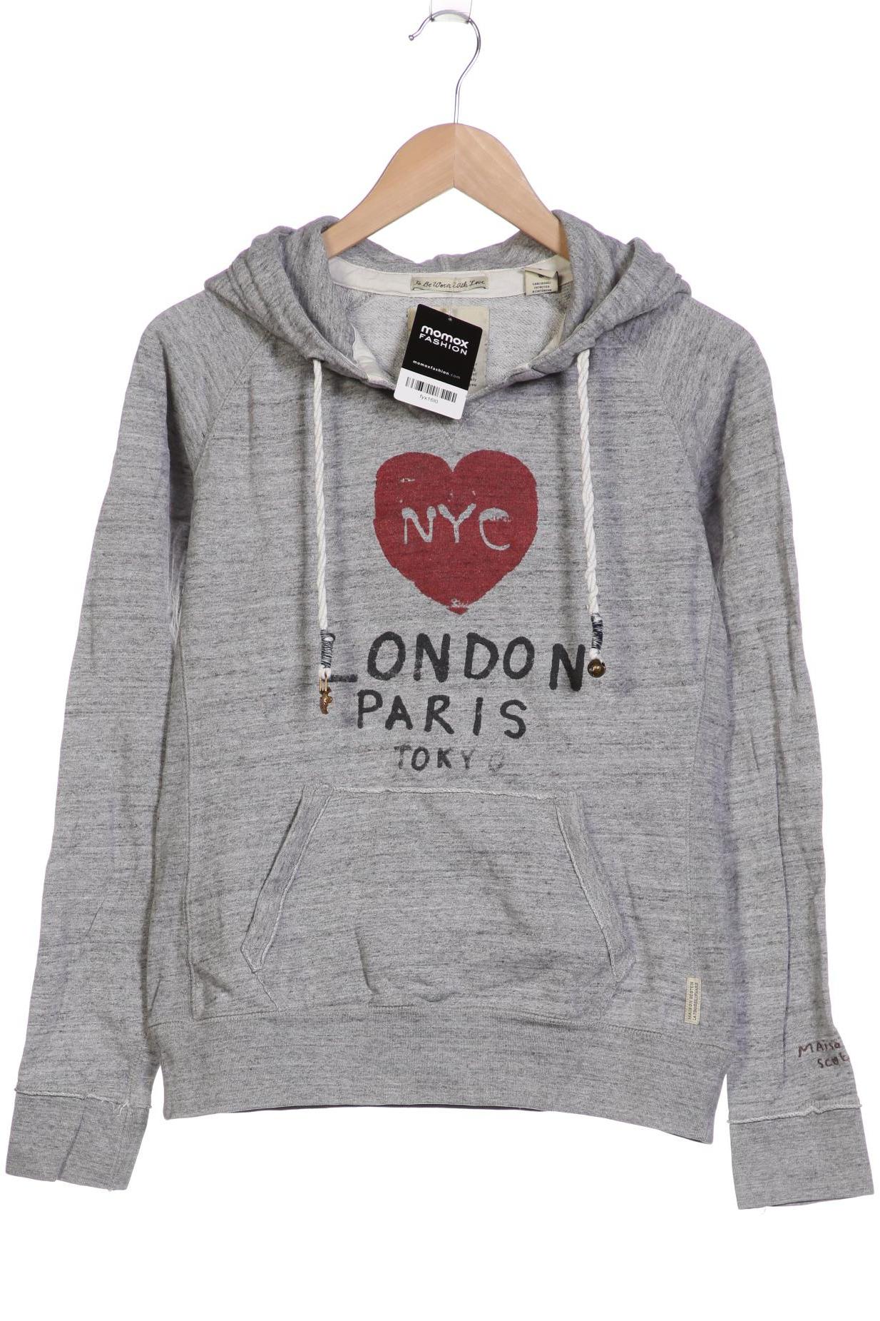 

Maison Scotch Damen Kapuzenpullover, grau, Gr. 38